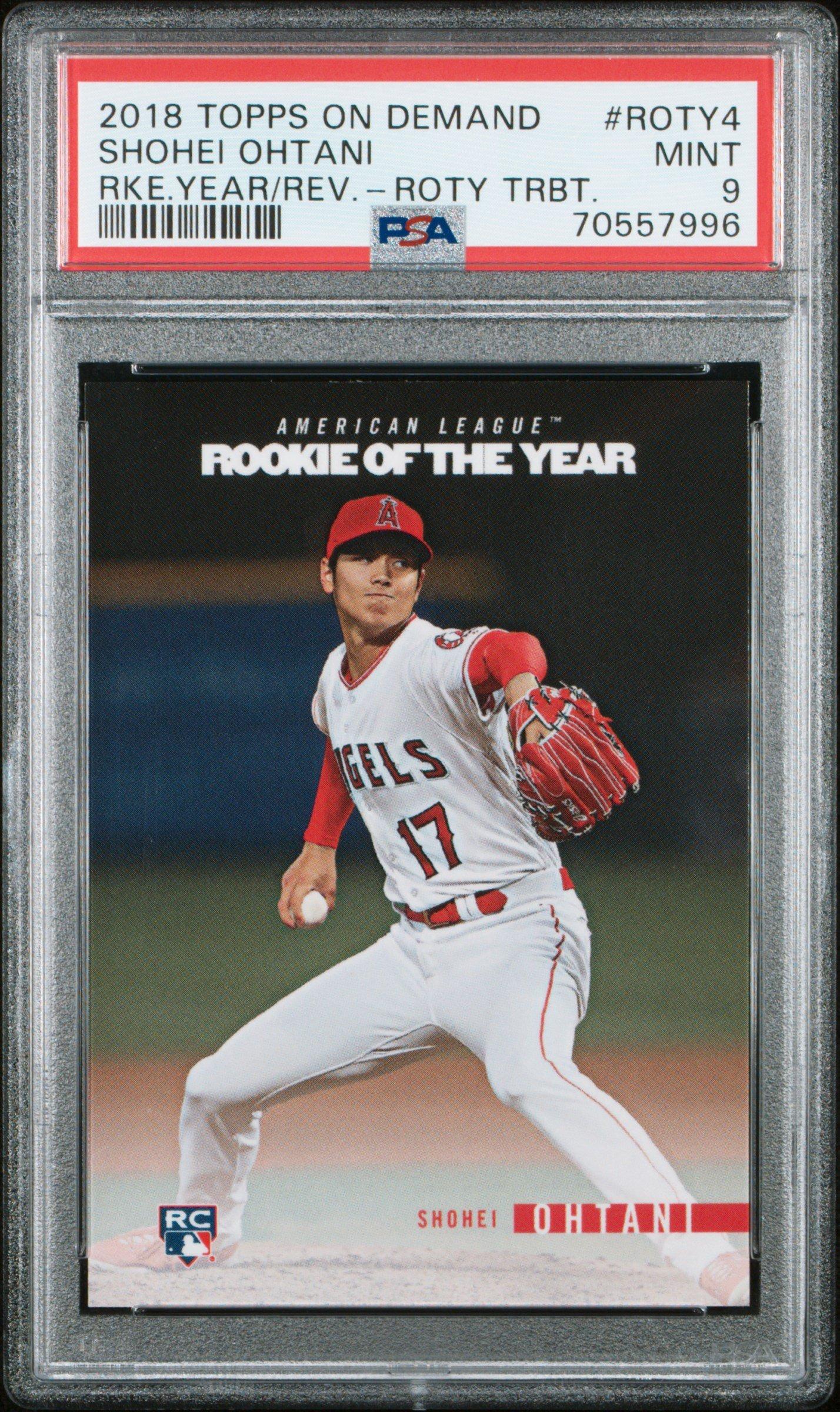 GameStop 2018 Topps On Demand Rookie Year In Review Rookie Of The Year  Tribute Roty4 Shohei Ohtani PSA 9 | Dulles Town Center