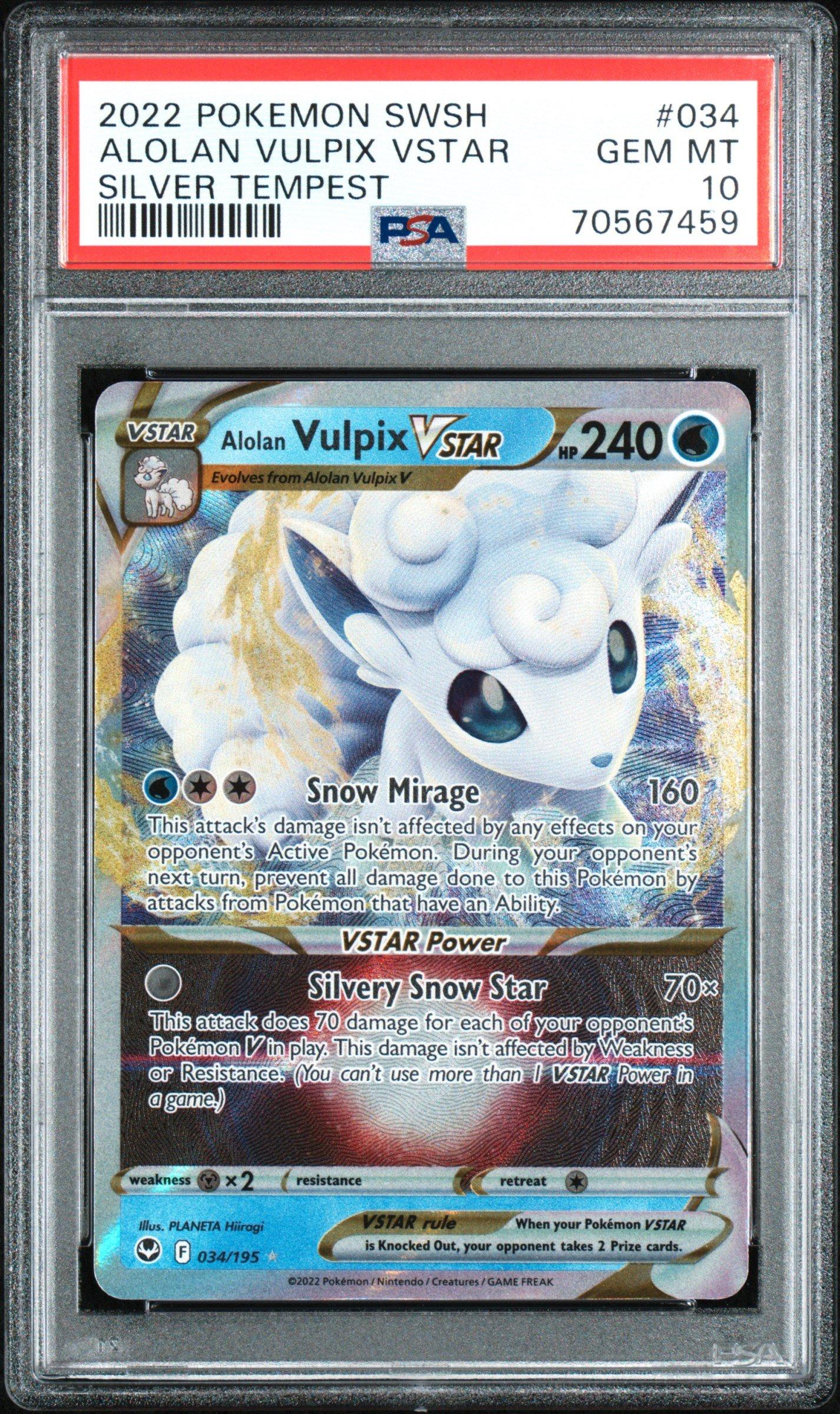 2022 Pokemon Sword & Shield Silver Tempest 034 Alolan Vulpix Vstar