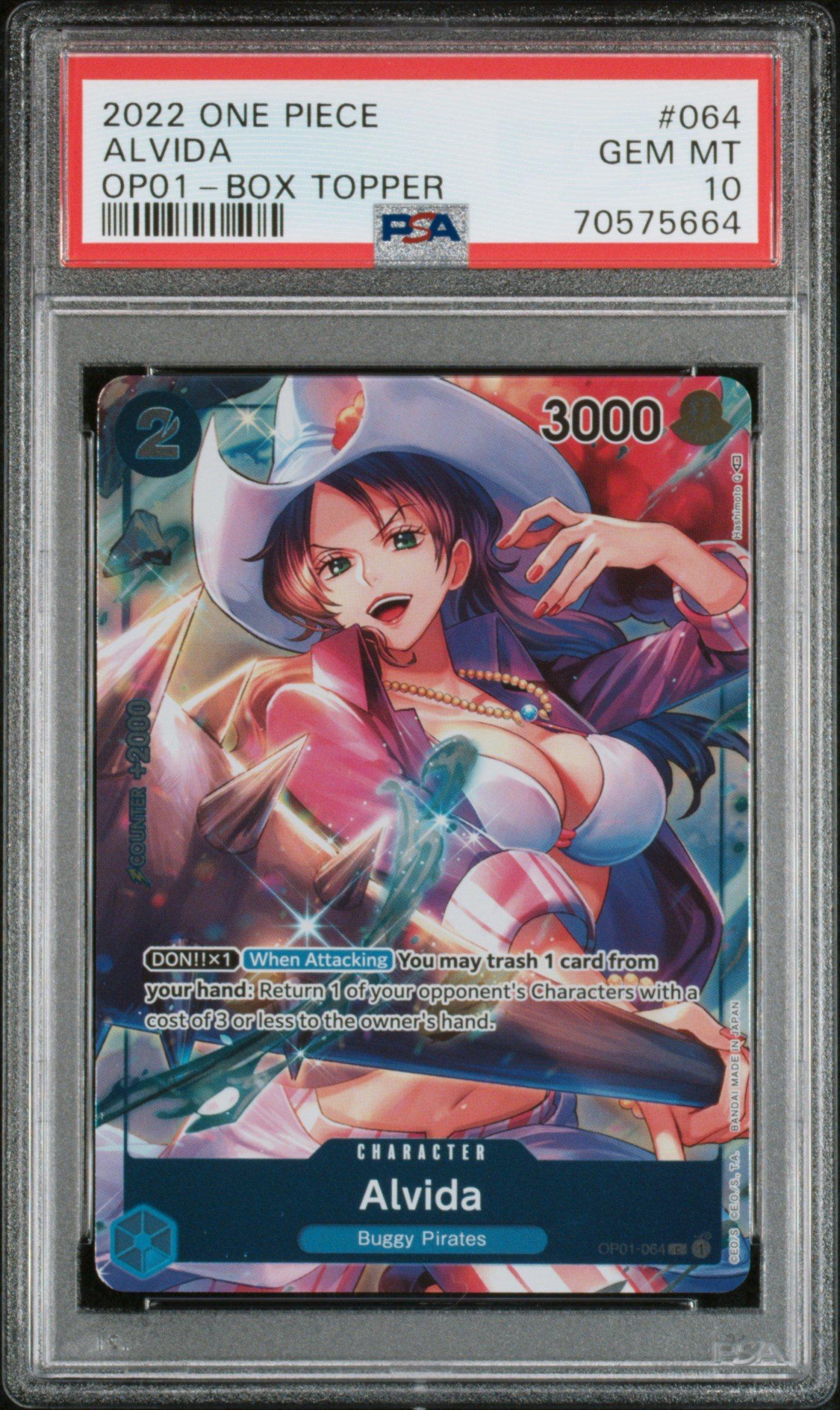 2022 One Piece Op01-romance Dawn 064 Alvida Box Topper PSA 10