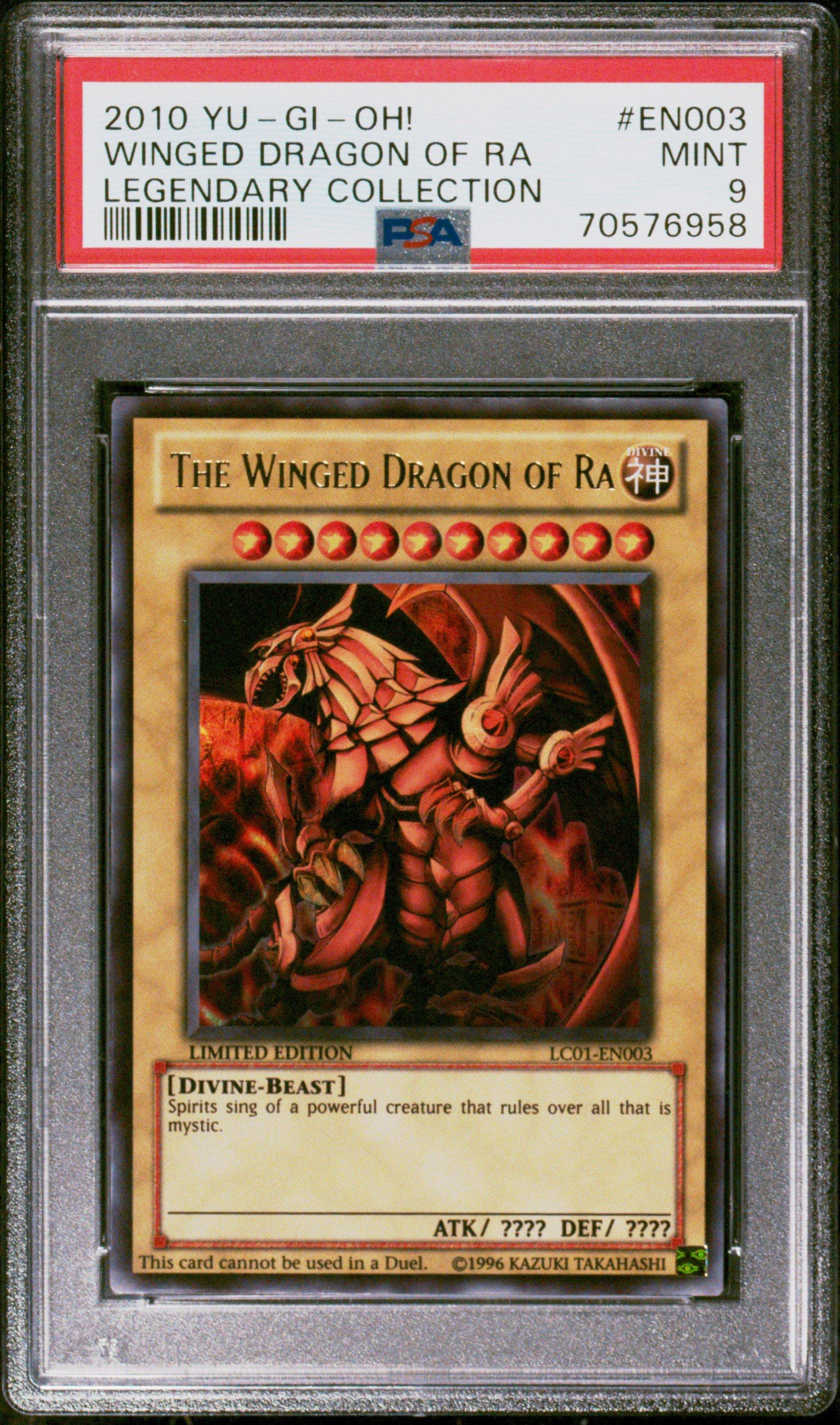 2010 Yu-gi-oh! Legendary Collection En003 Winged Dragon Of Ra PSA