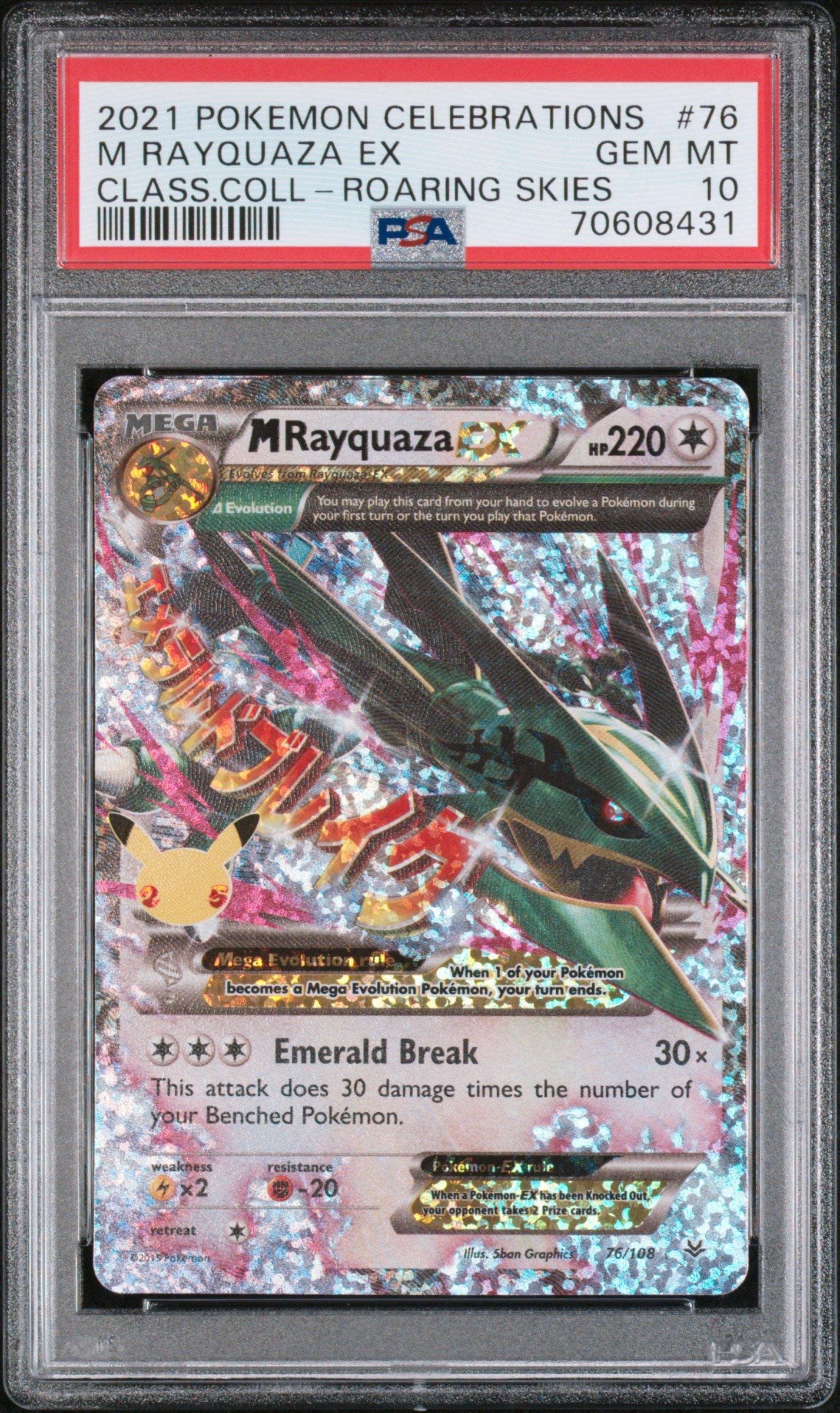 2021 Pokemon Celebrations Classic Collection 76 M Rayquaza Ex PSA
