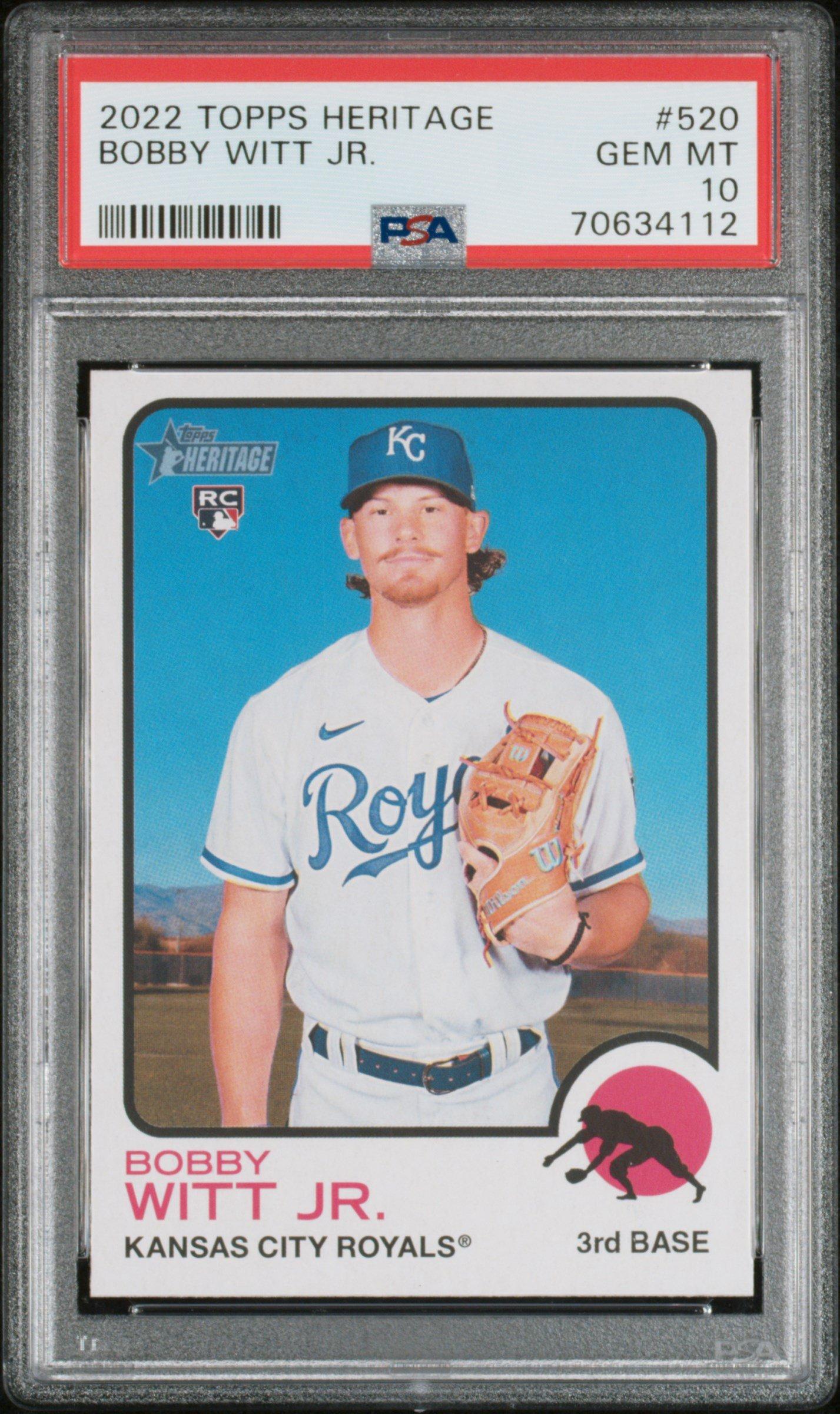 その他 MLB Bobby Witt Jr. PSA10 2022 Topps Heritage 520 Bobby Witt Jr. PSA 10 Graded Card | GameStop