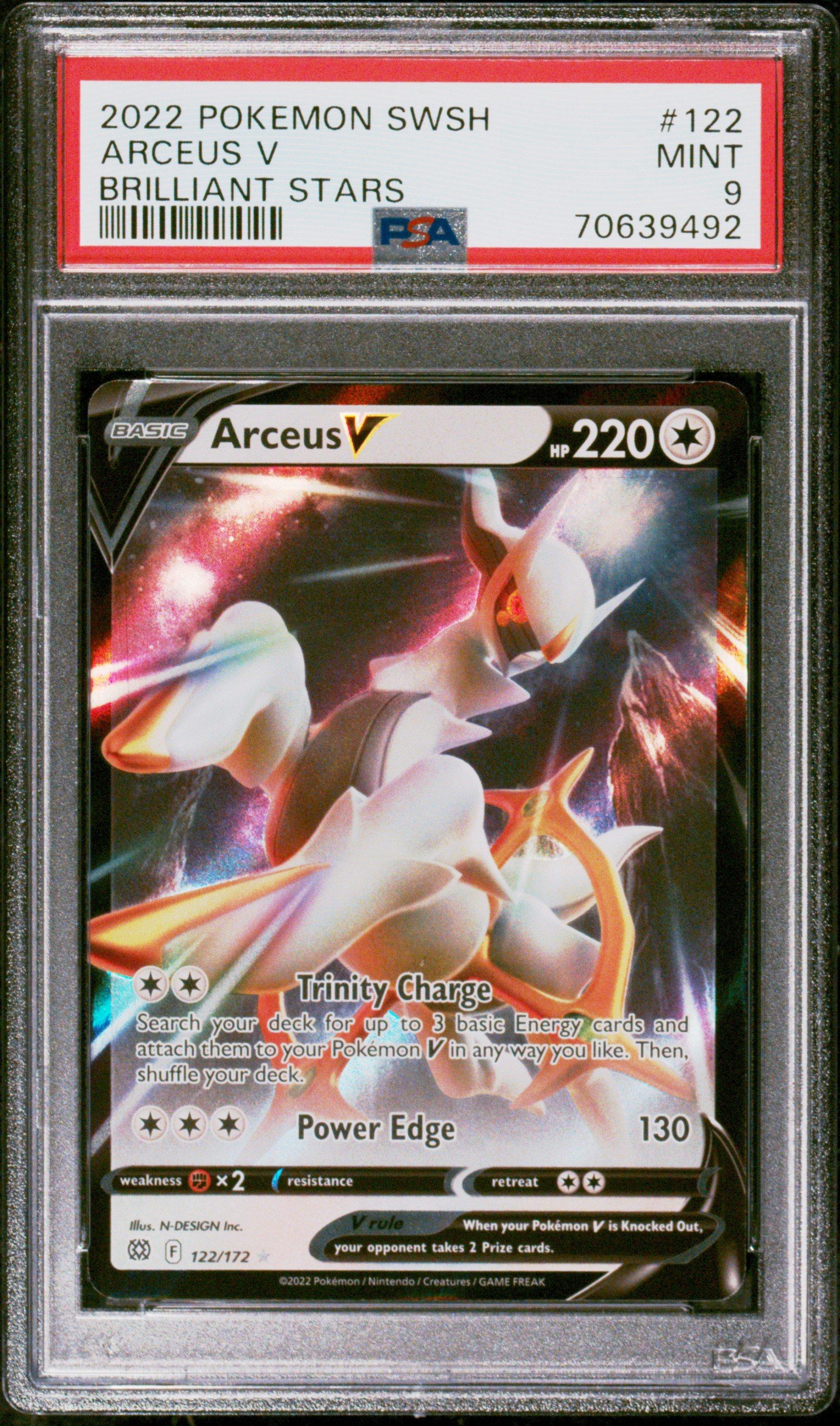 2022 Pokemon Sword & Shield Brilliant Stars 122 Arceus V PSA