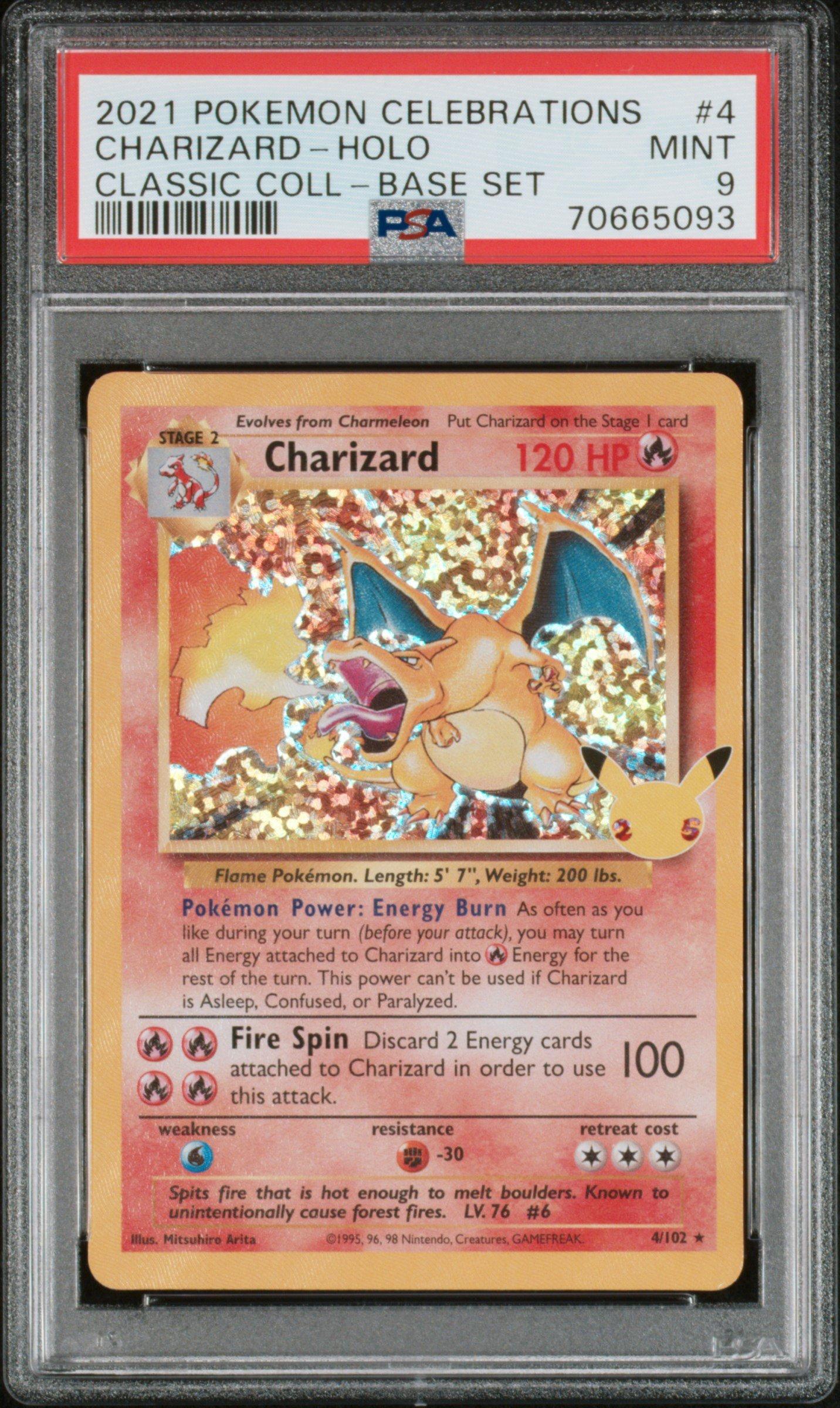 2021 Pokemon Celebrations Classic Collection 4 Charizard-holo PSA