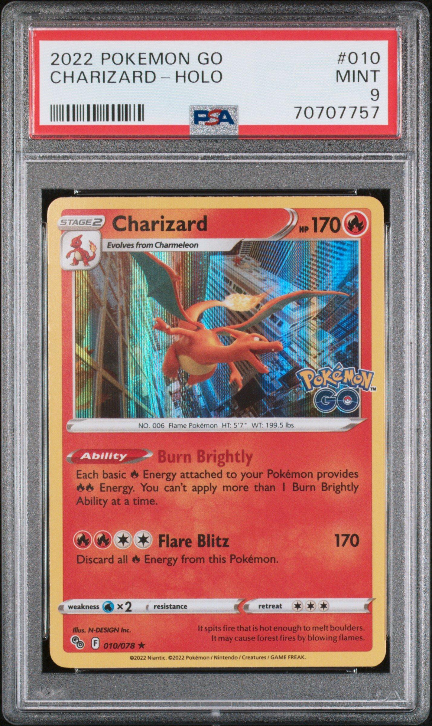 2022 Pokemon Go 010 Charizard-holo PSA 9 Graded Card | GameStop