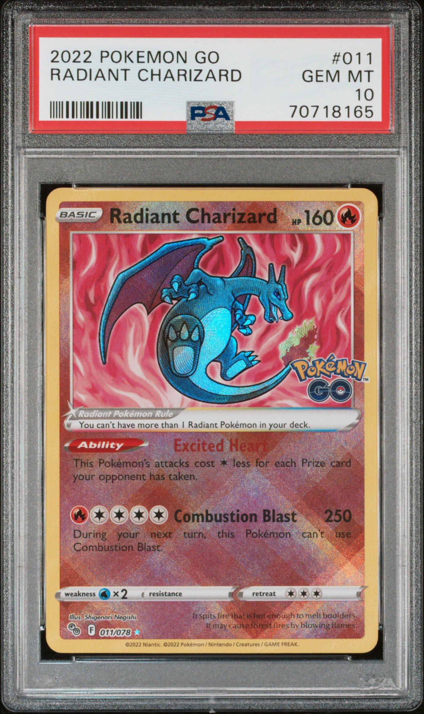 2022 Pokemon Go 011 Radiant Charizard PSA 10 | GameStop