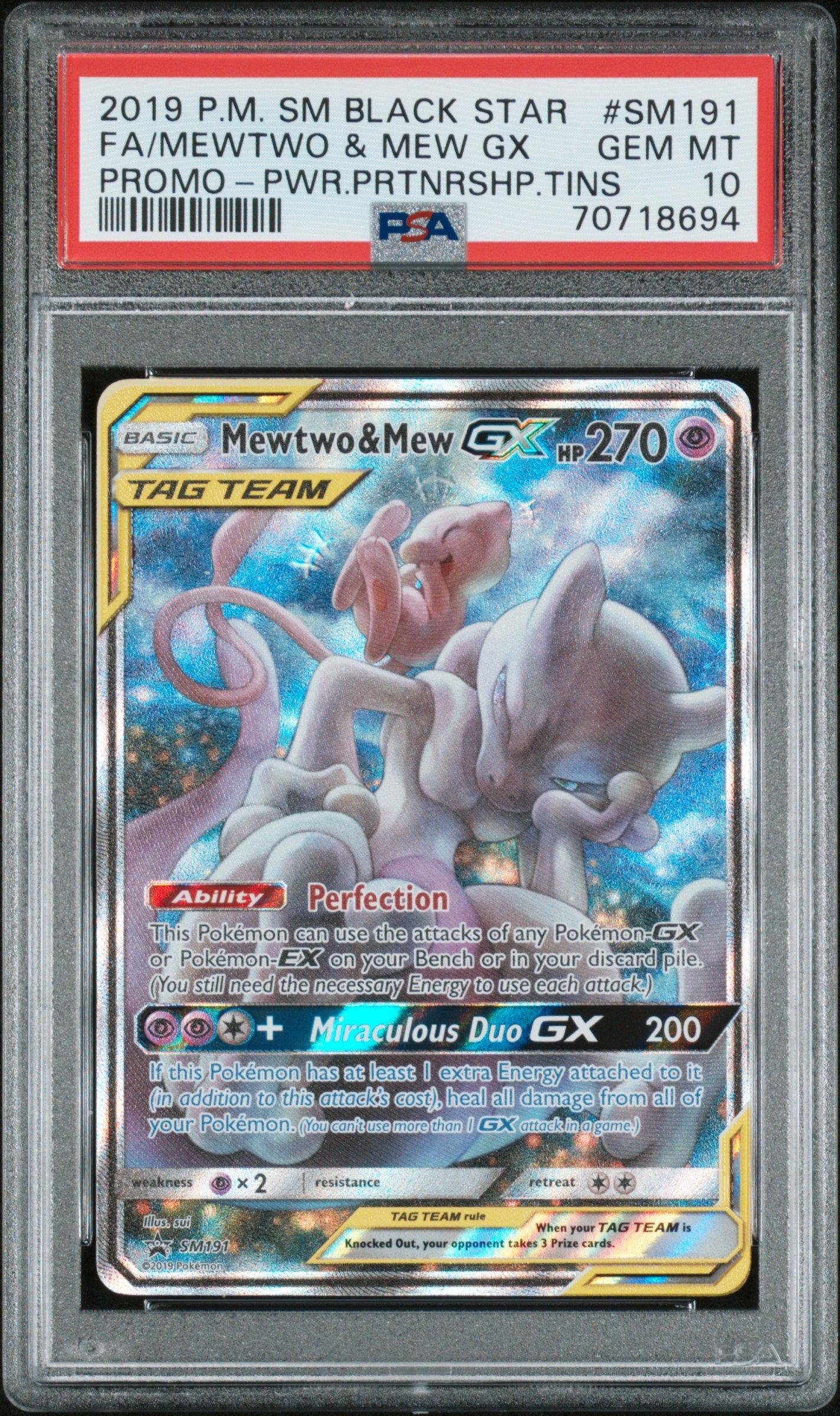 Pokemon Sm Black Star Promo Sm Full Art Mewtwo Mew Gx Power