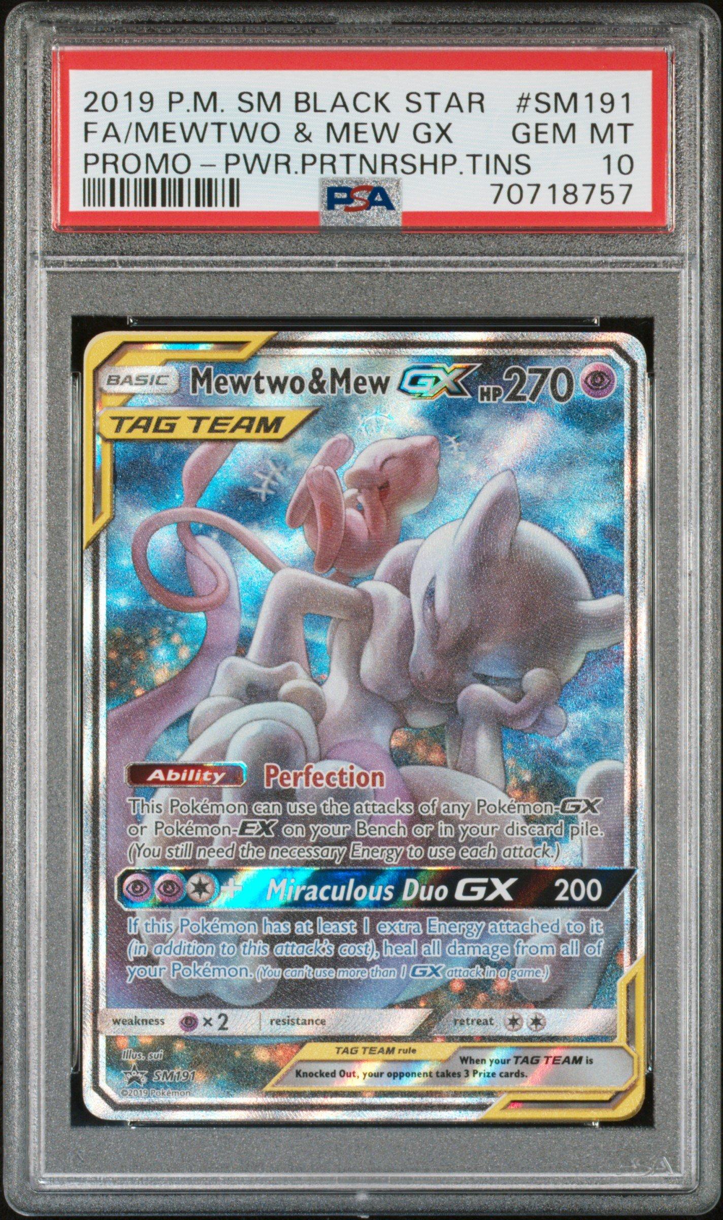 2019 Pokemon Sm Black Star Promo Sm191 Full Art/mewtwo & Mew