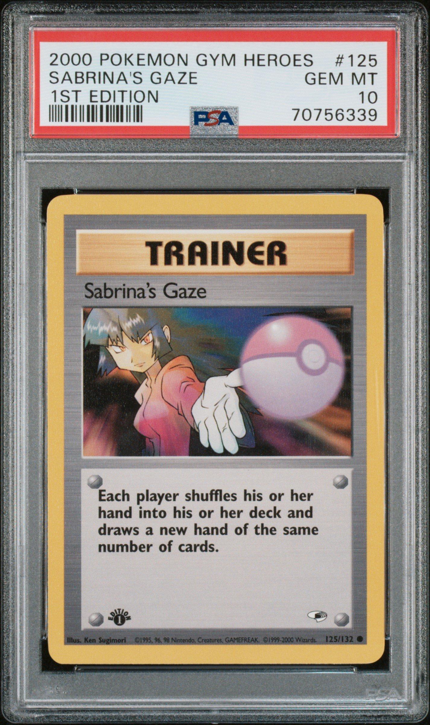 2000 Pokemon Gym Heroes 125 Sabrina's Gaze 1st Edition PSA 10