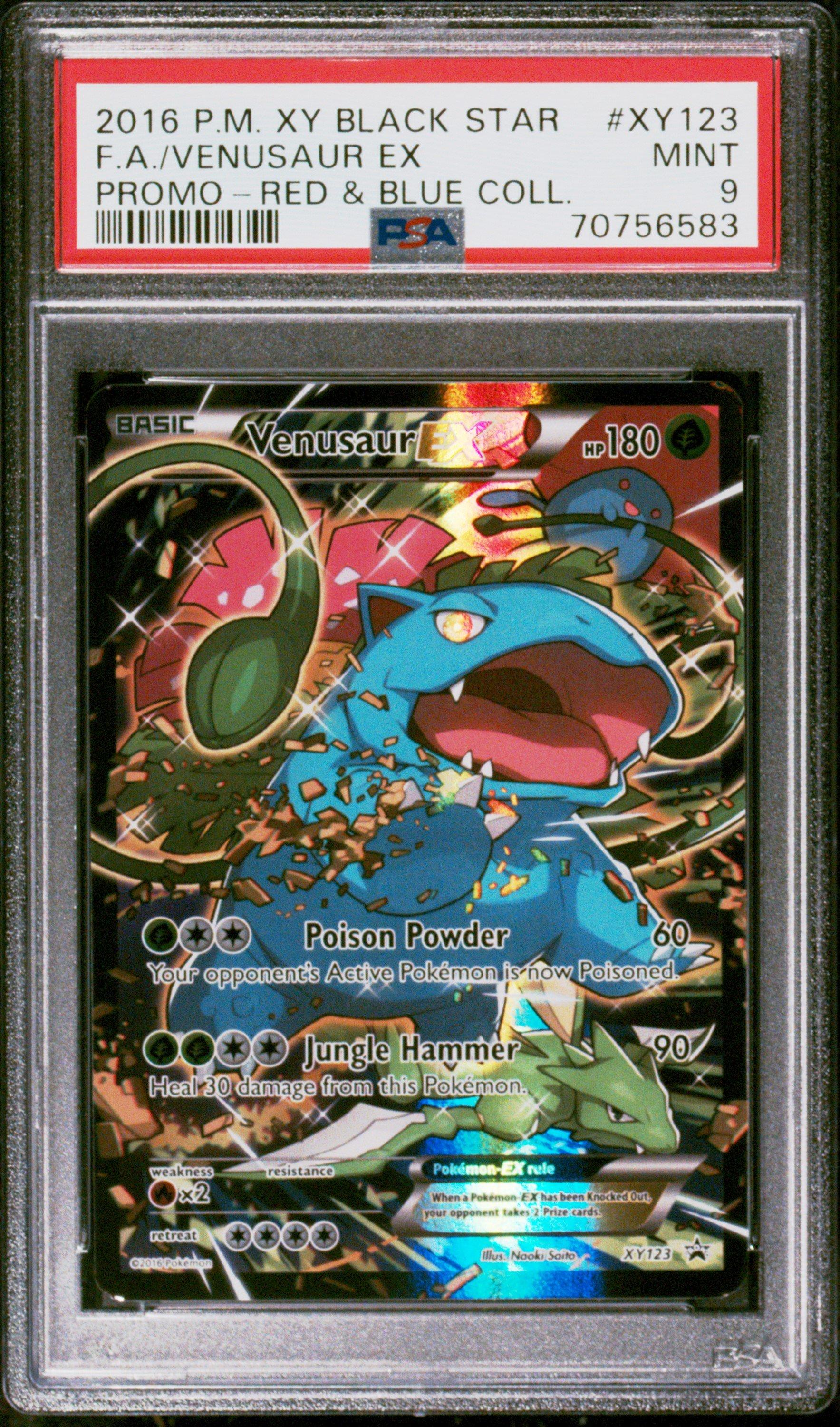 2016 Pokemon Xy Black Star Promo Xy123 Full Art/venusaur Ex Red