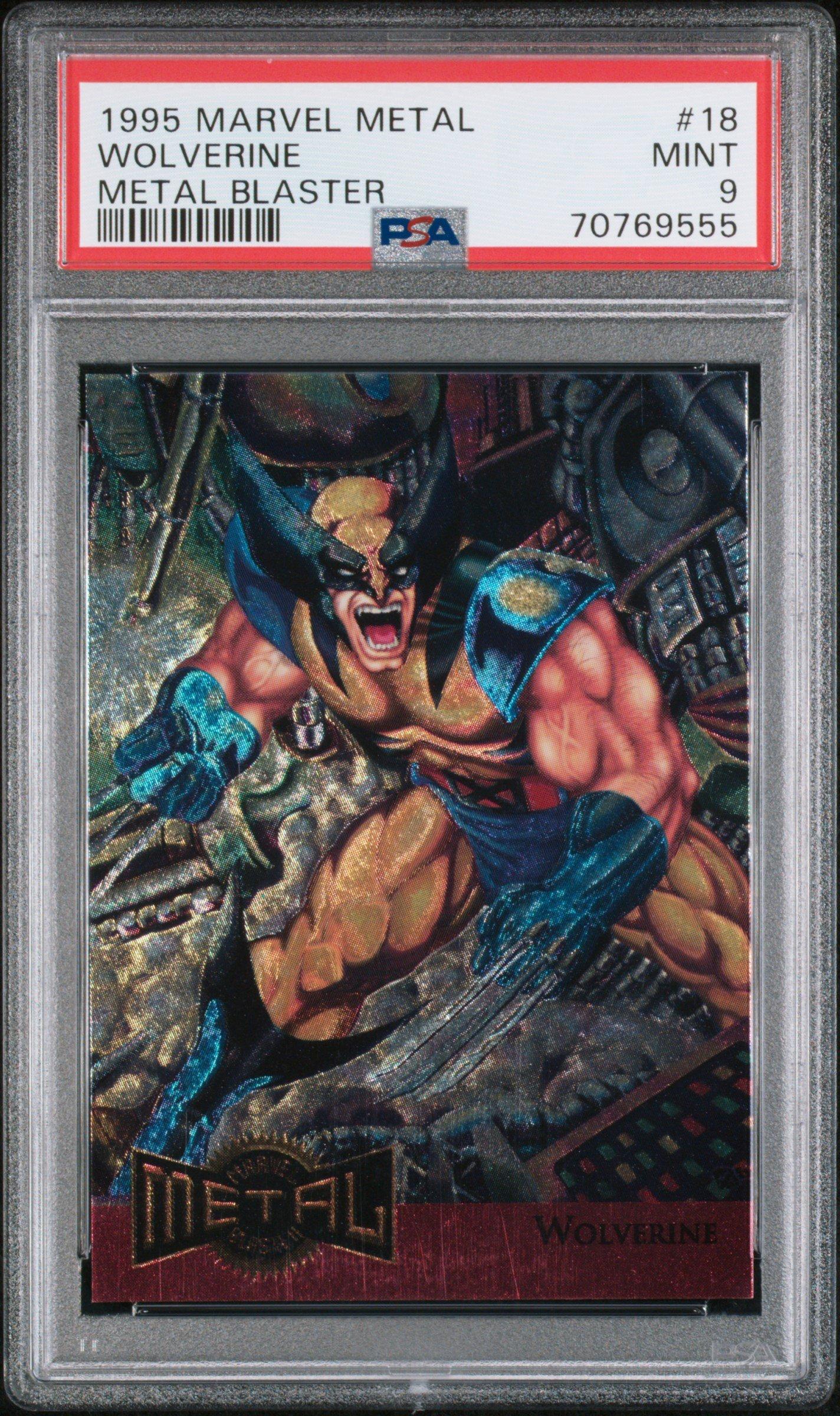 1995 Marvel Metal Metal Blaster 18 Wolverine PSA 9 Graded Card