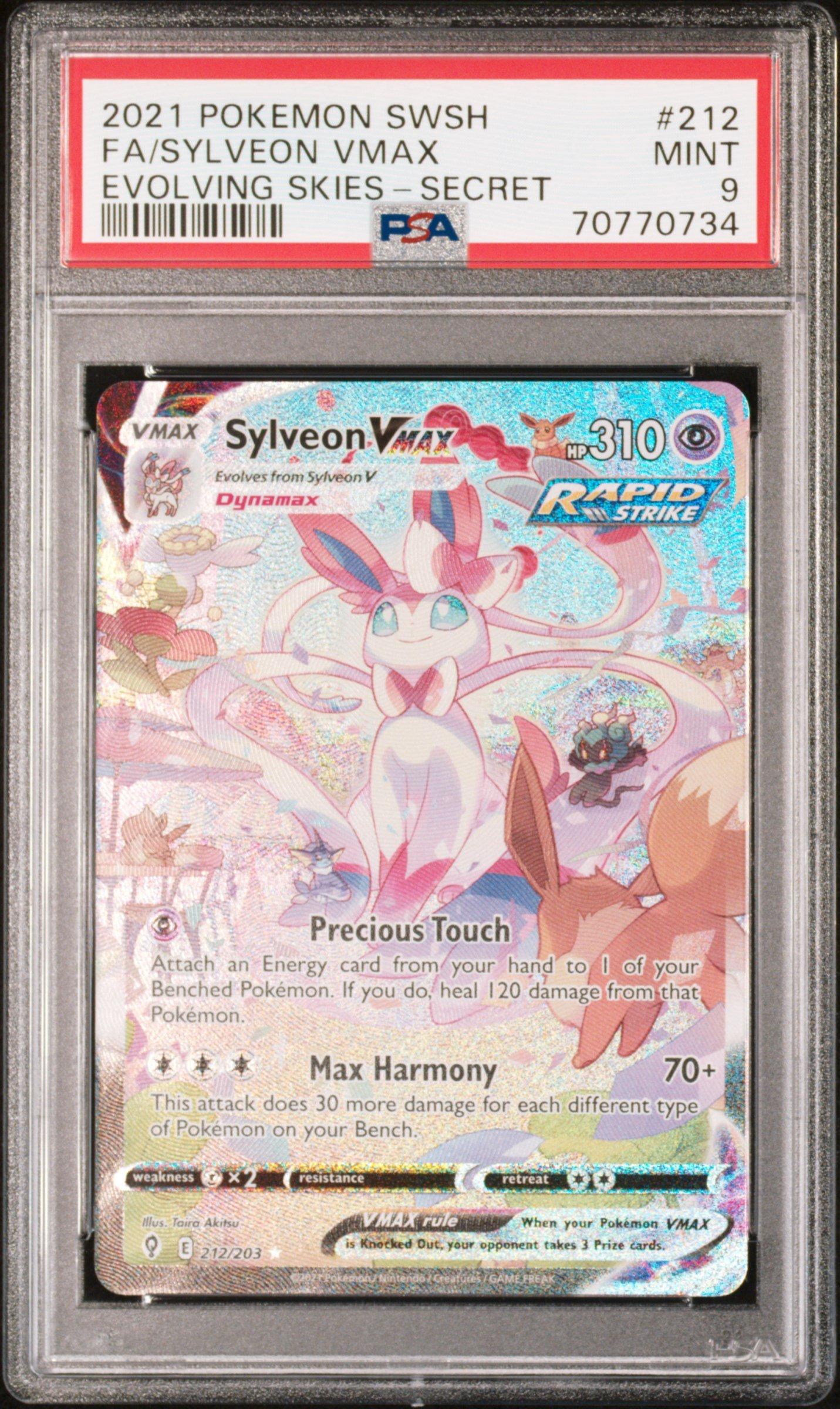2021 Pokemon Sword & Shield Evolving Skies 212 Full Art/sylveon