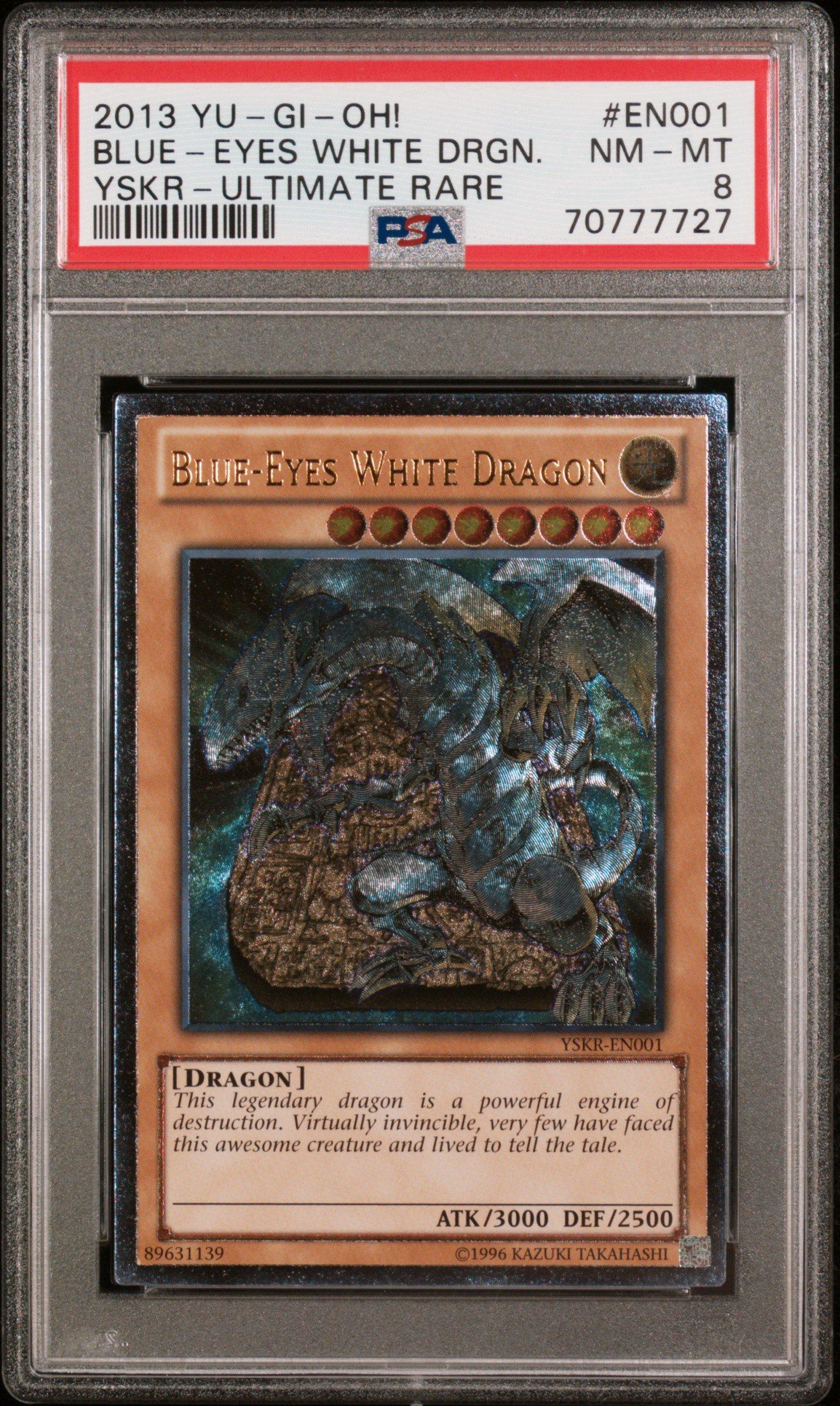 2013 Yu-gi-oh! Starter Deck Kaiba Reloaded En001 Blue-eyes White Dragon Ultimate Rare PSA 8