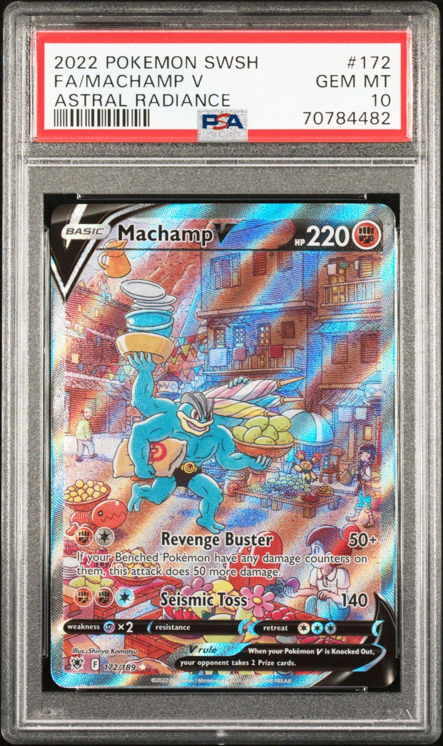 2022 Pokemon Sword & Shield Astral Radiance Full Art/machamp V PSA