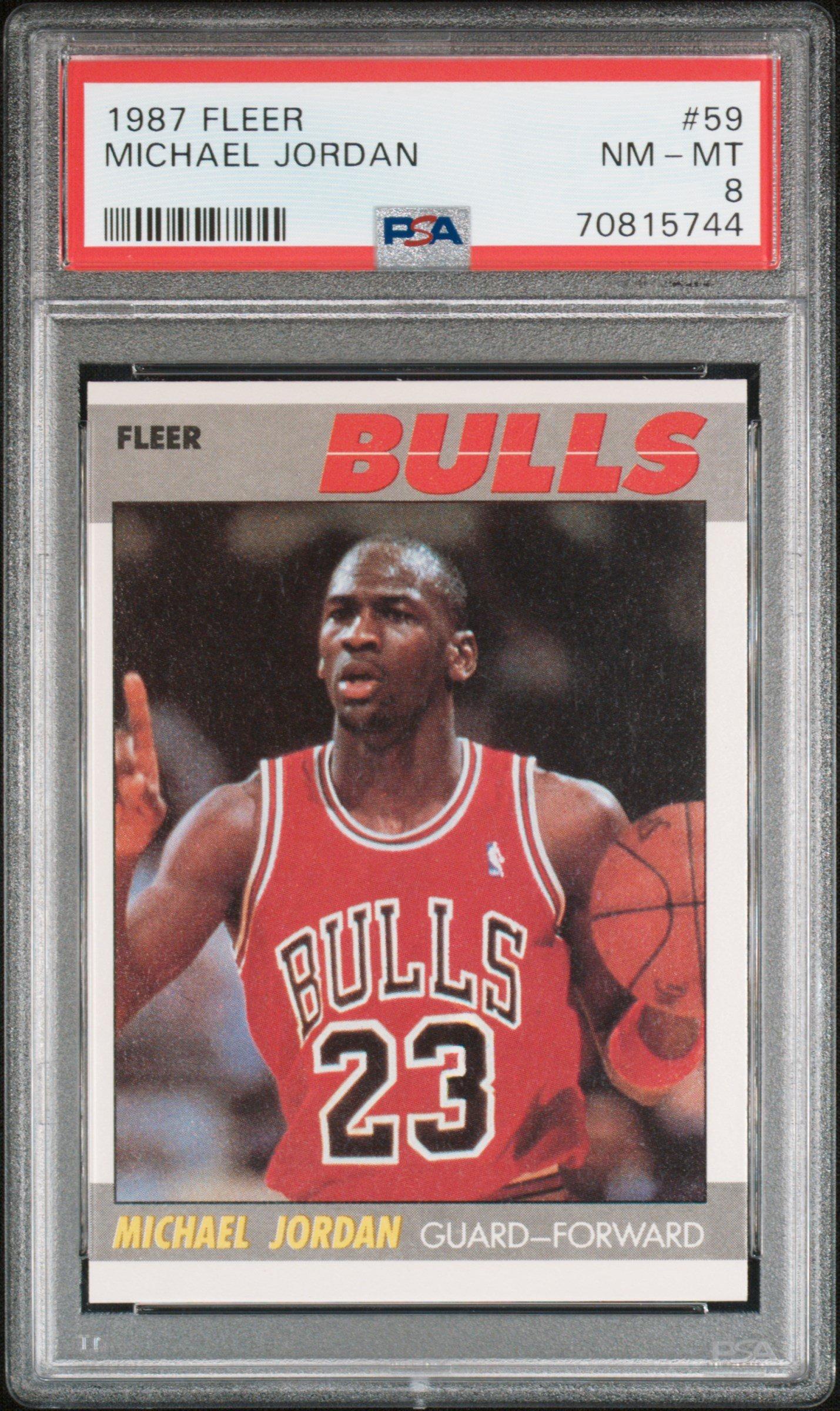 1987 Fleer 59 Michael Jordan PSA 8