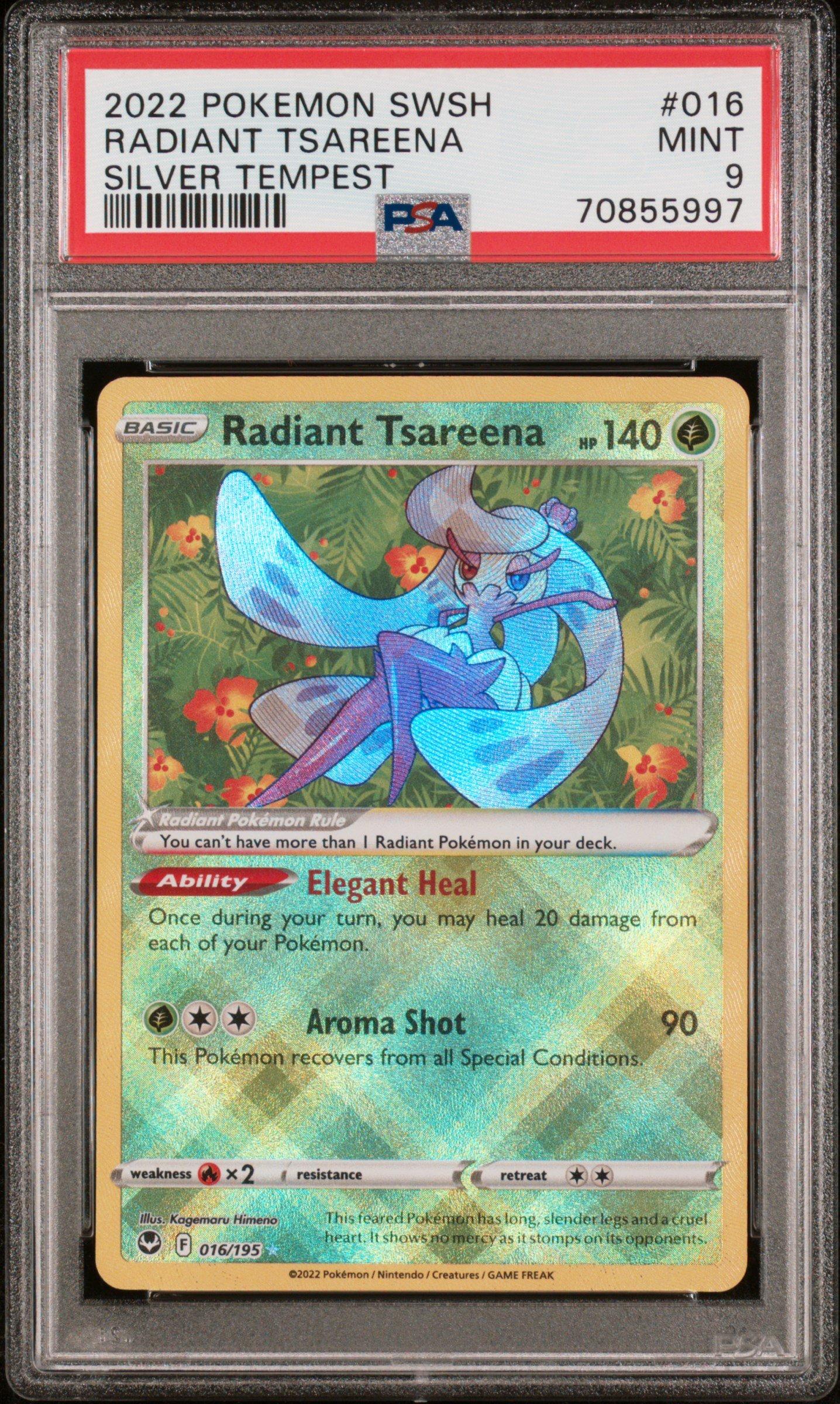 2022 Pokemon Sword & Shield Silver Tempest 016 Radiant Tsareena PSA
