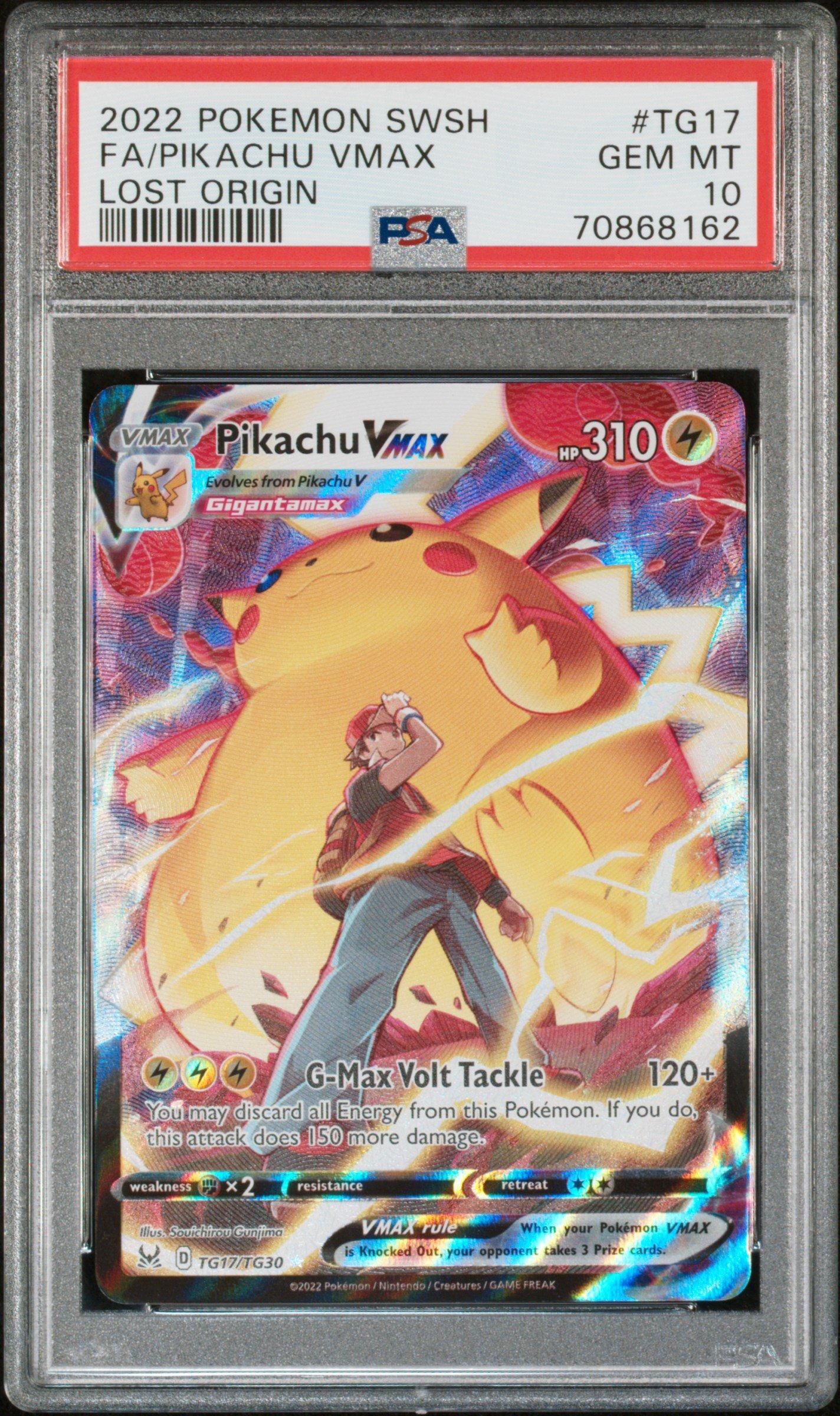2022 Pokemon Sword & Shield Lost Origin Tg17 Full Art/pikachu Vmax