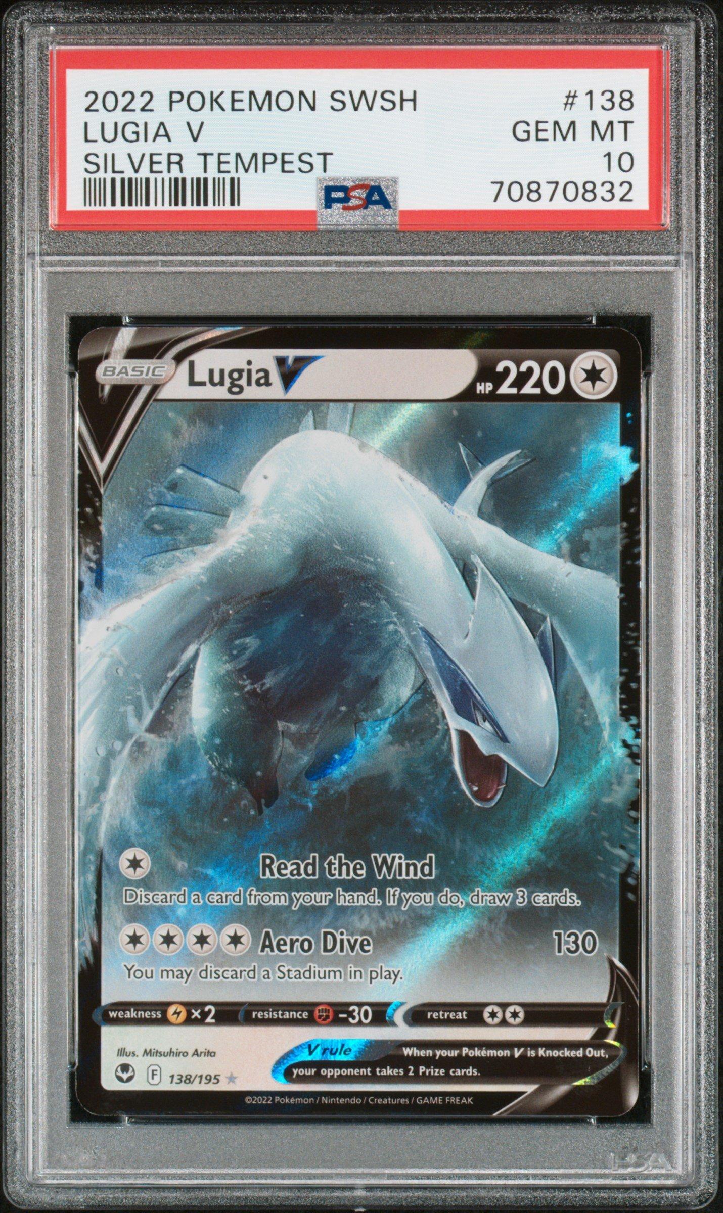 2022 Pokemon Sword & Shield Silver Tempest 138 Lugia V PSA 10