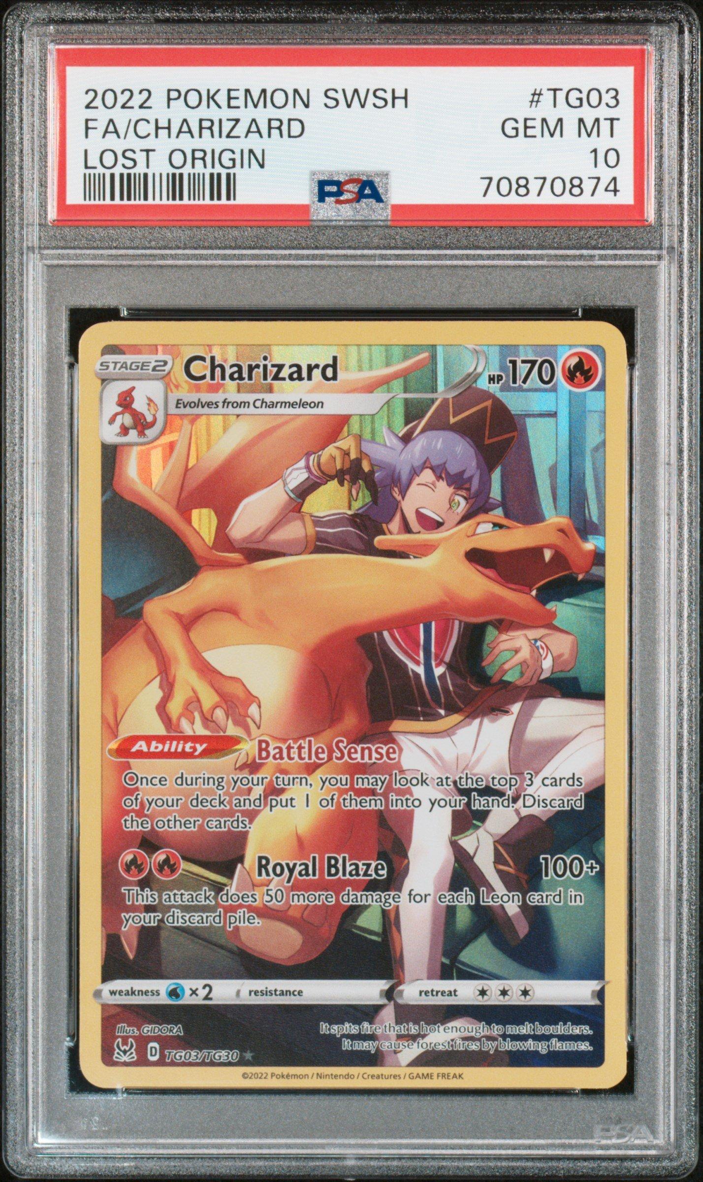 2022 Pokemon Sword & Shield Lost Origin Tg03 Full Art/charizard