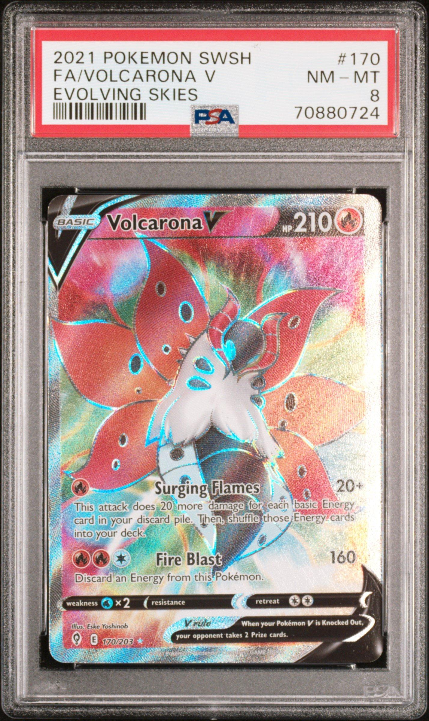 2021 Pokemon Sword & Shield Evolving Skies 170 Full Art/volcarona