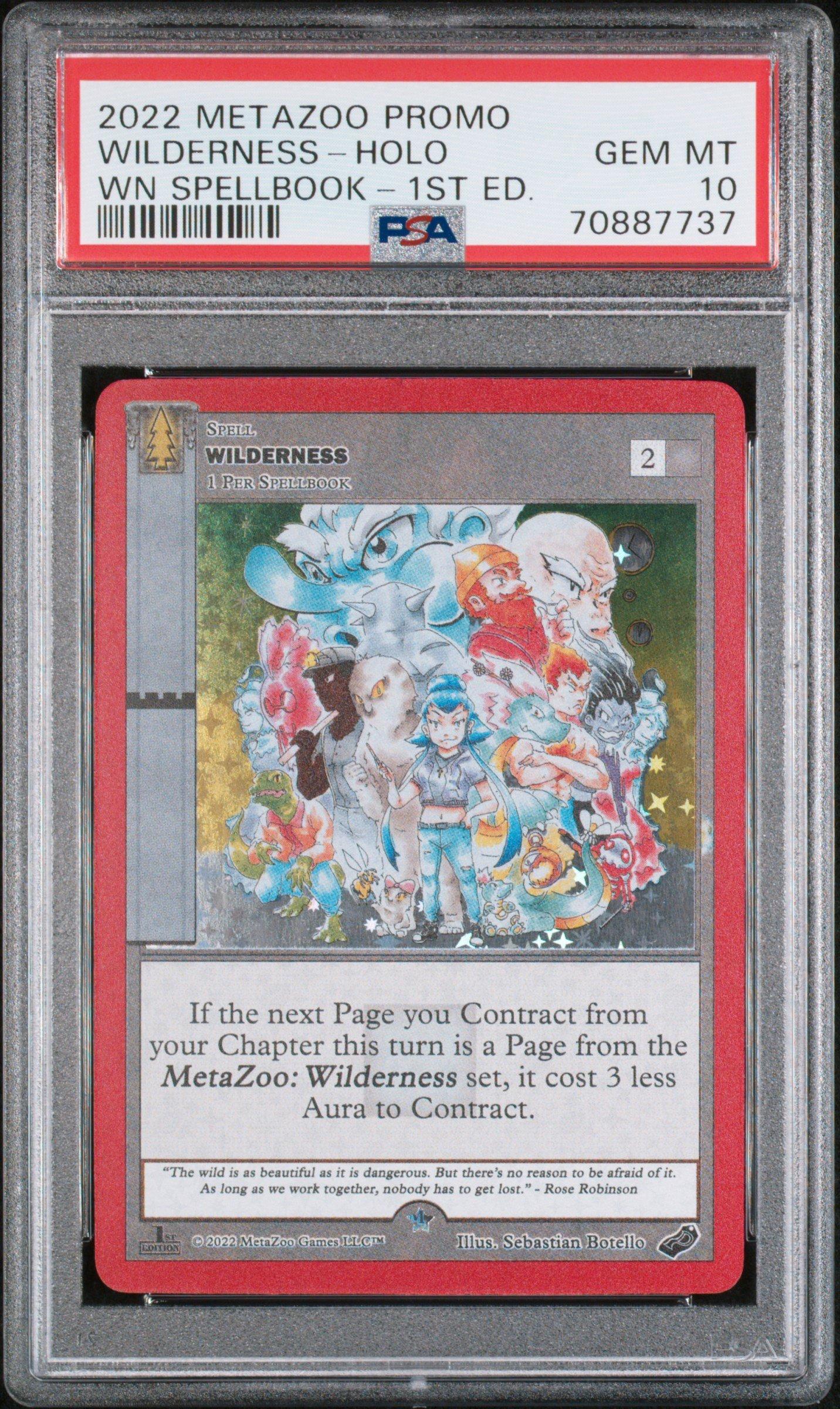 2022 Metazoo Promo Wilderness-holo Wilderness Spellbook-1st Edition PSA 10