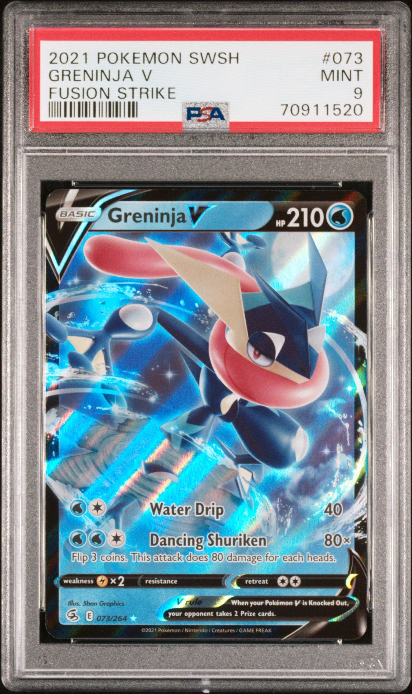 2021 Pokemon Sword & Shield Fusion Strike 073 Greninja V PSA