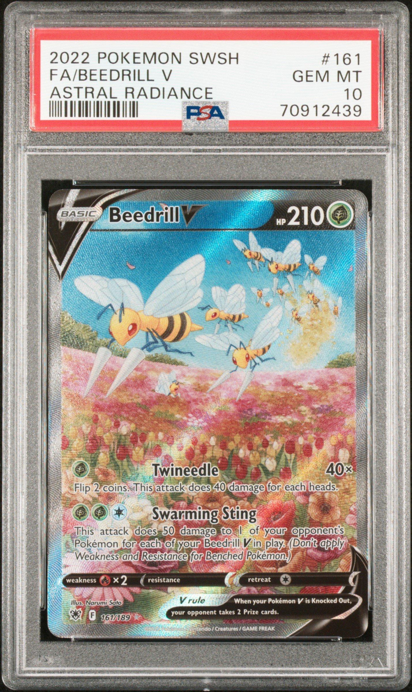 PSA 10ガラルヤドギングV 2022 Pokemon Sword & Shield Astral Radiance 161 Full Art/beedrill