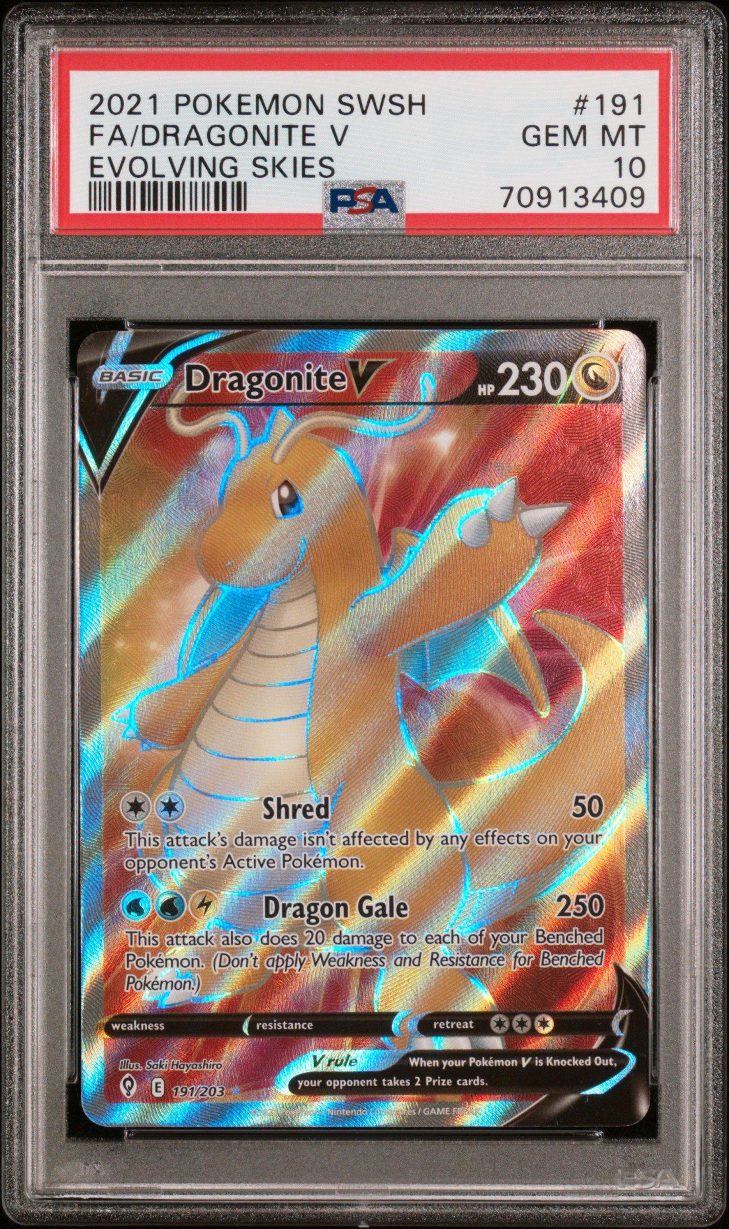 2021 Pokemon Sword & Shield Evolving Skies 191 Full Art/dragonite