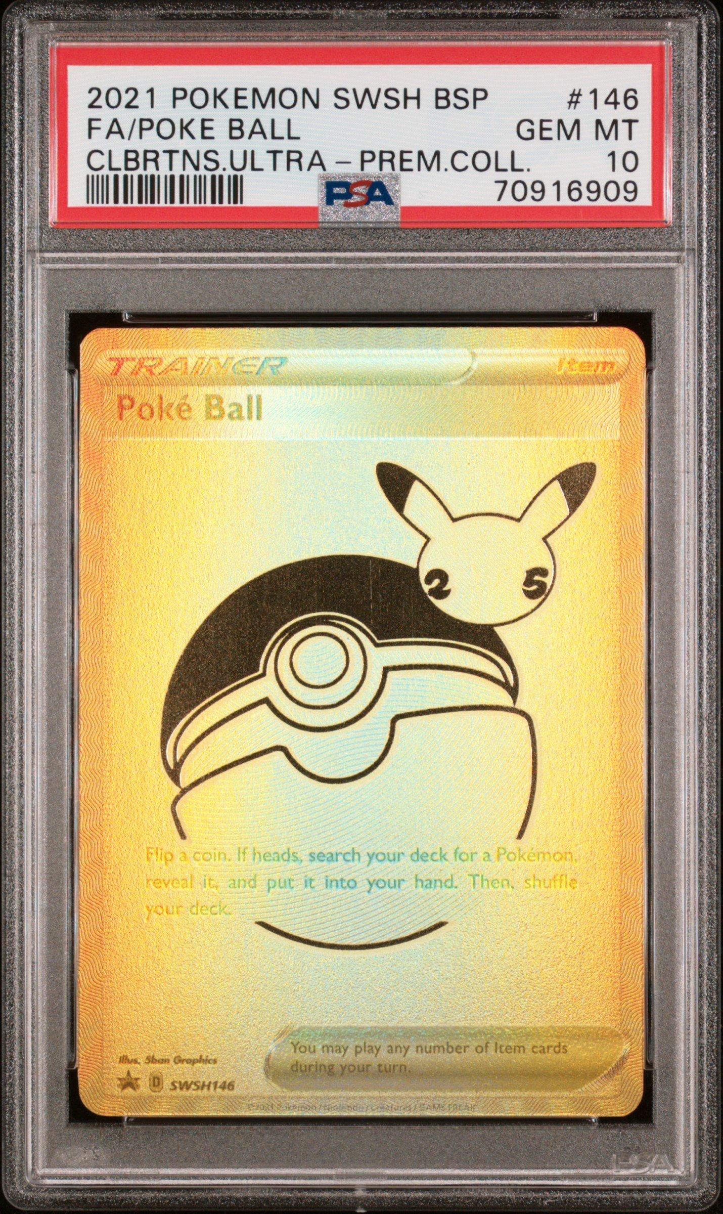 2021 Pokemon Swsh Black Star Promo 146 Fa/poke Ball PSA