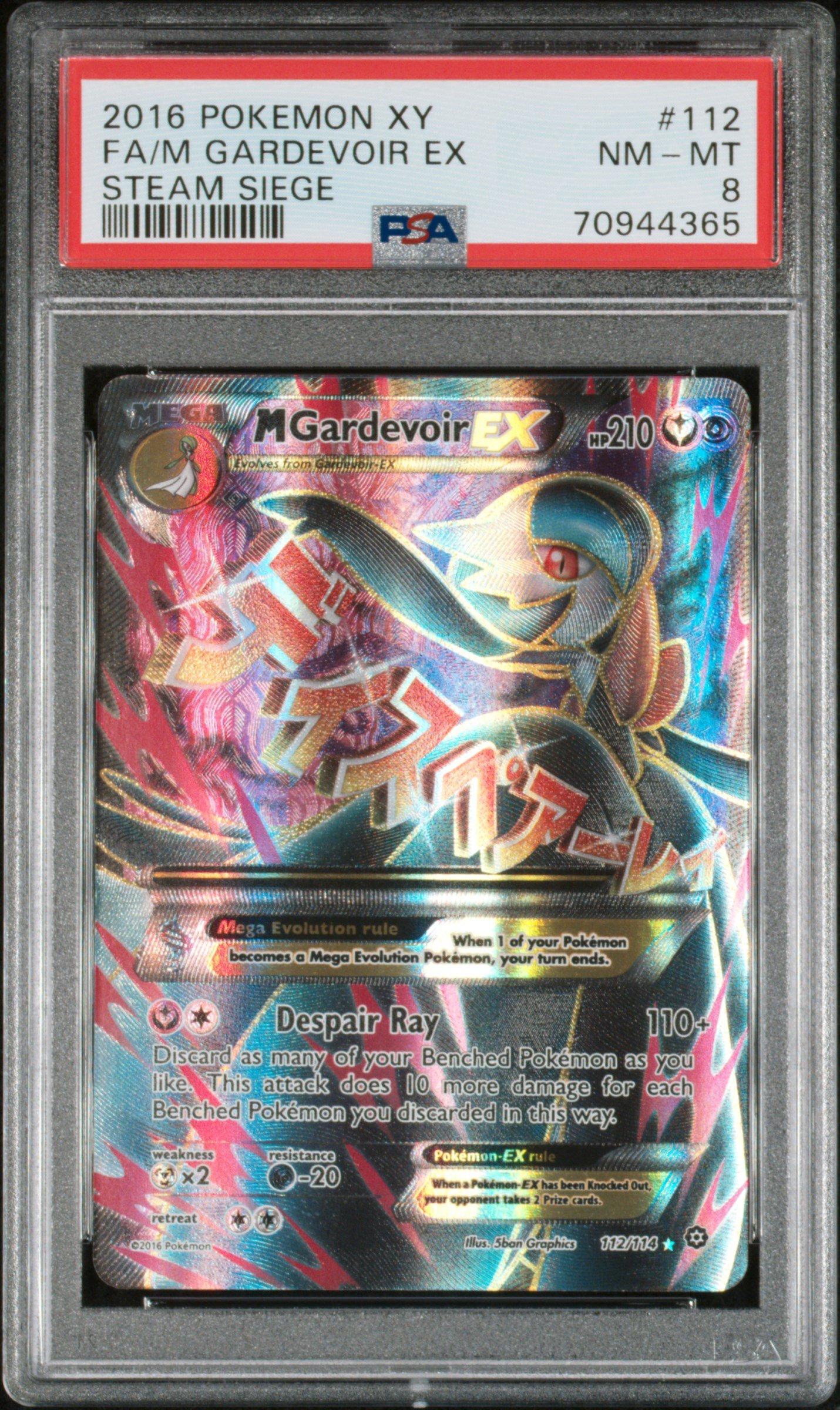2016 Pokemon Xy Steam Siege 112 Full Art/m Gardevoir Ex PSA 8