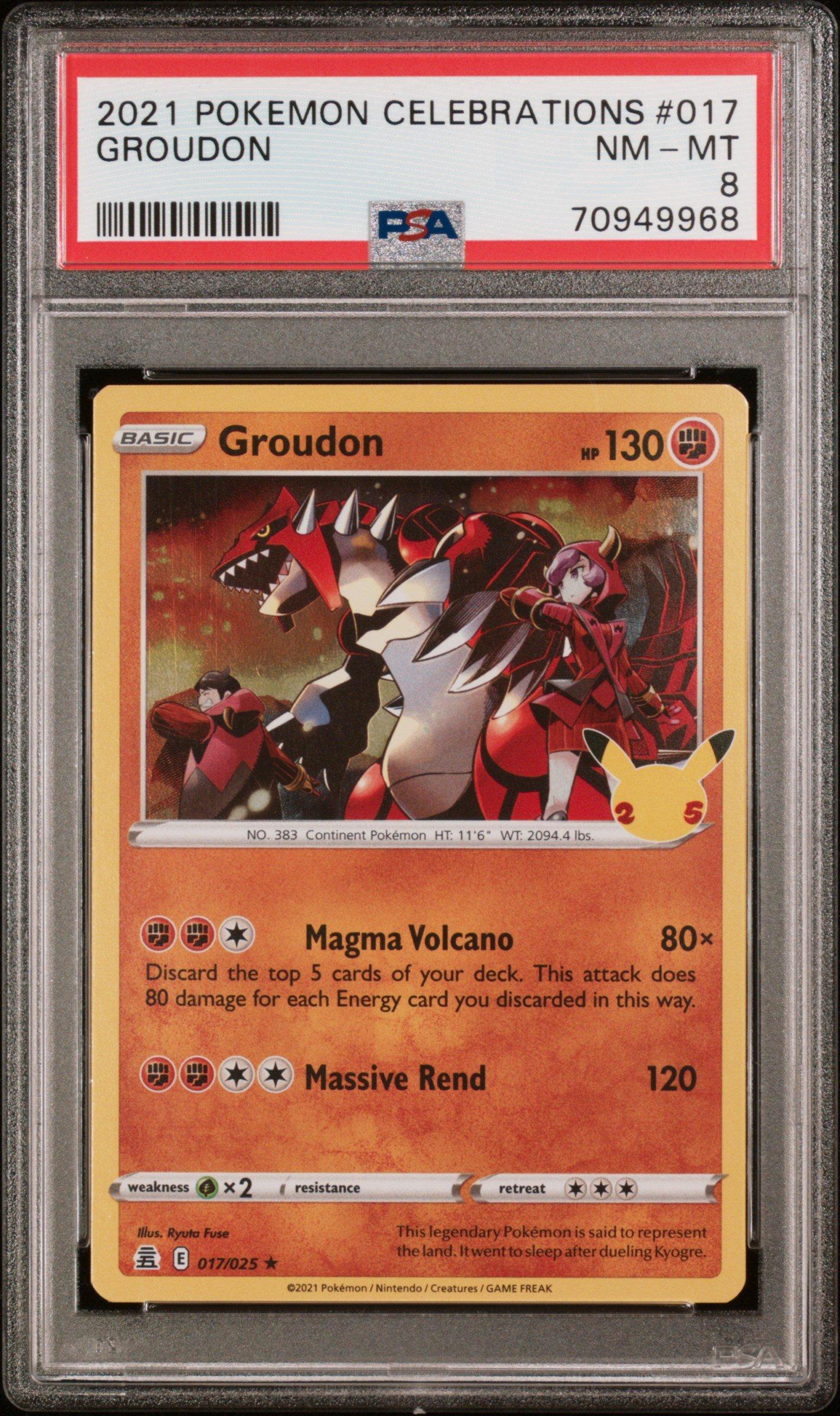 2021 Pokemon Celebrations 017 Groudon PSA