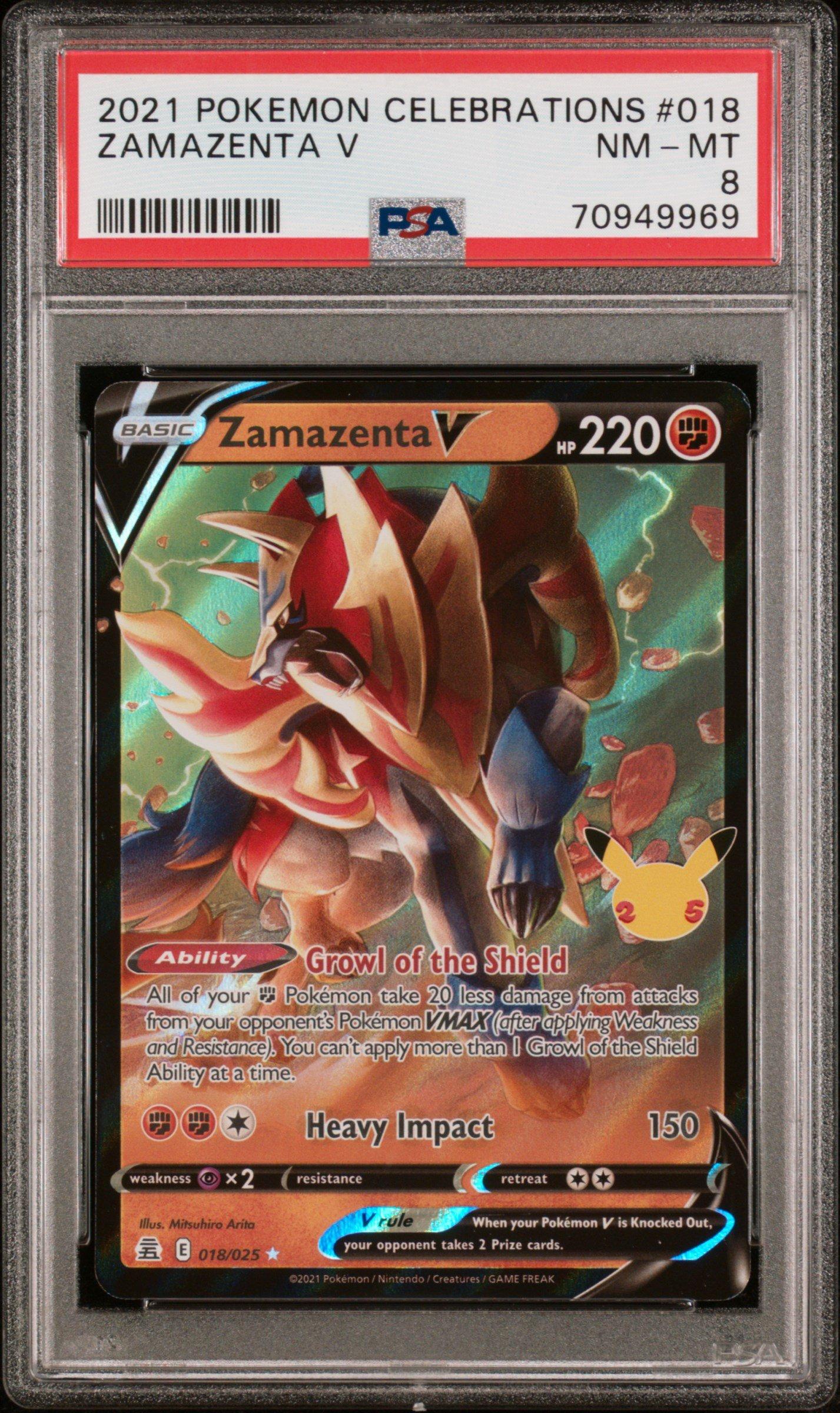 2021 Pokemon Celebrations 018 Zamazenta V PSA 8 Graded Card | GameStop