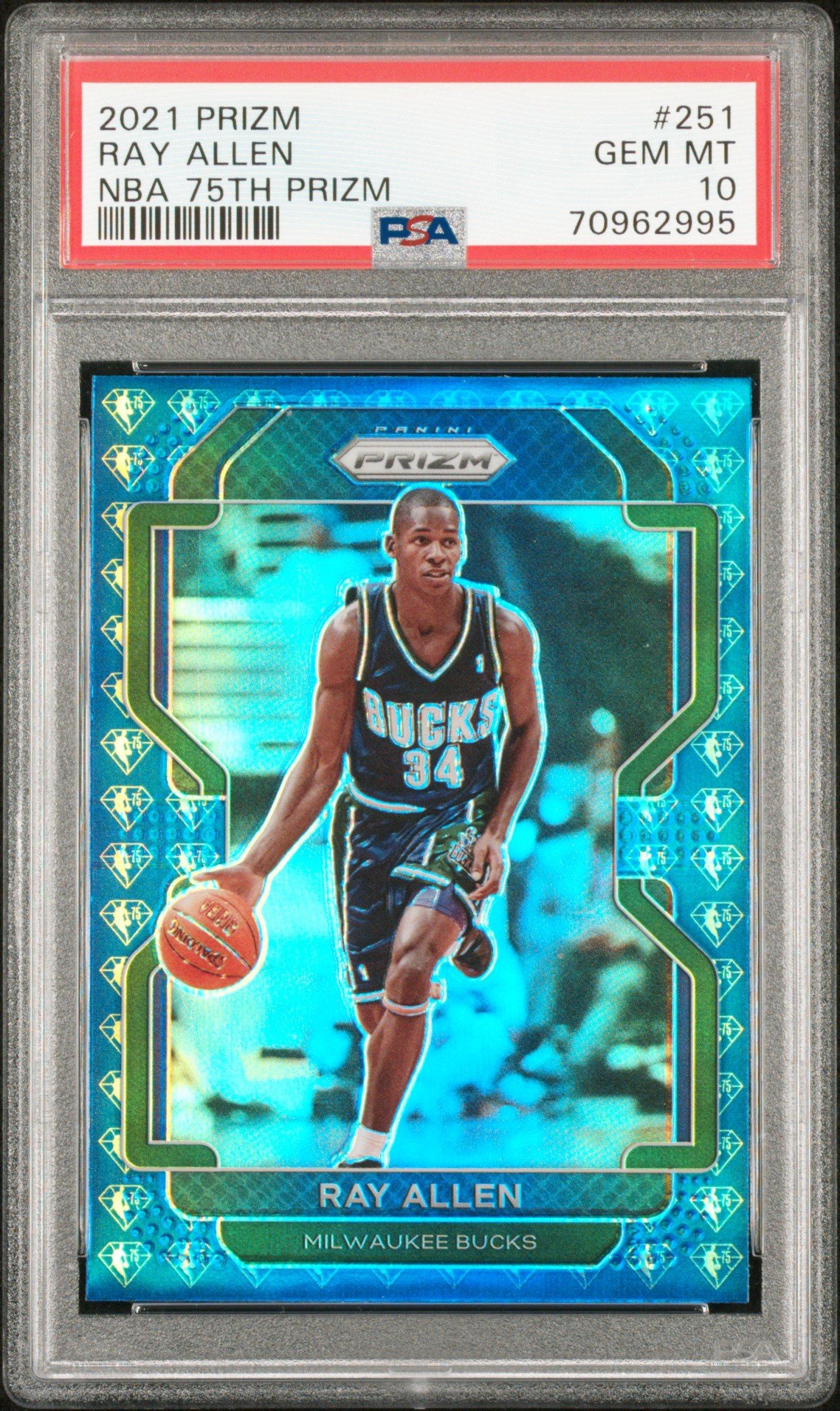 2021 Panini Prizm 251 Ray Allen Nba 75th Prizm PSA 10