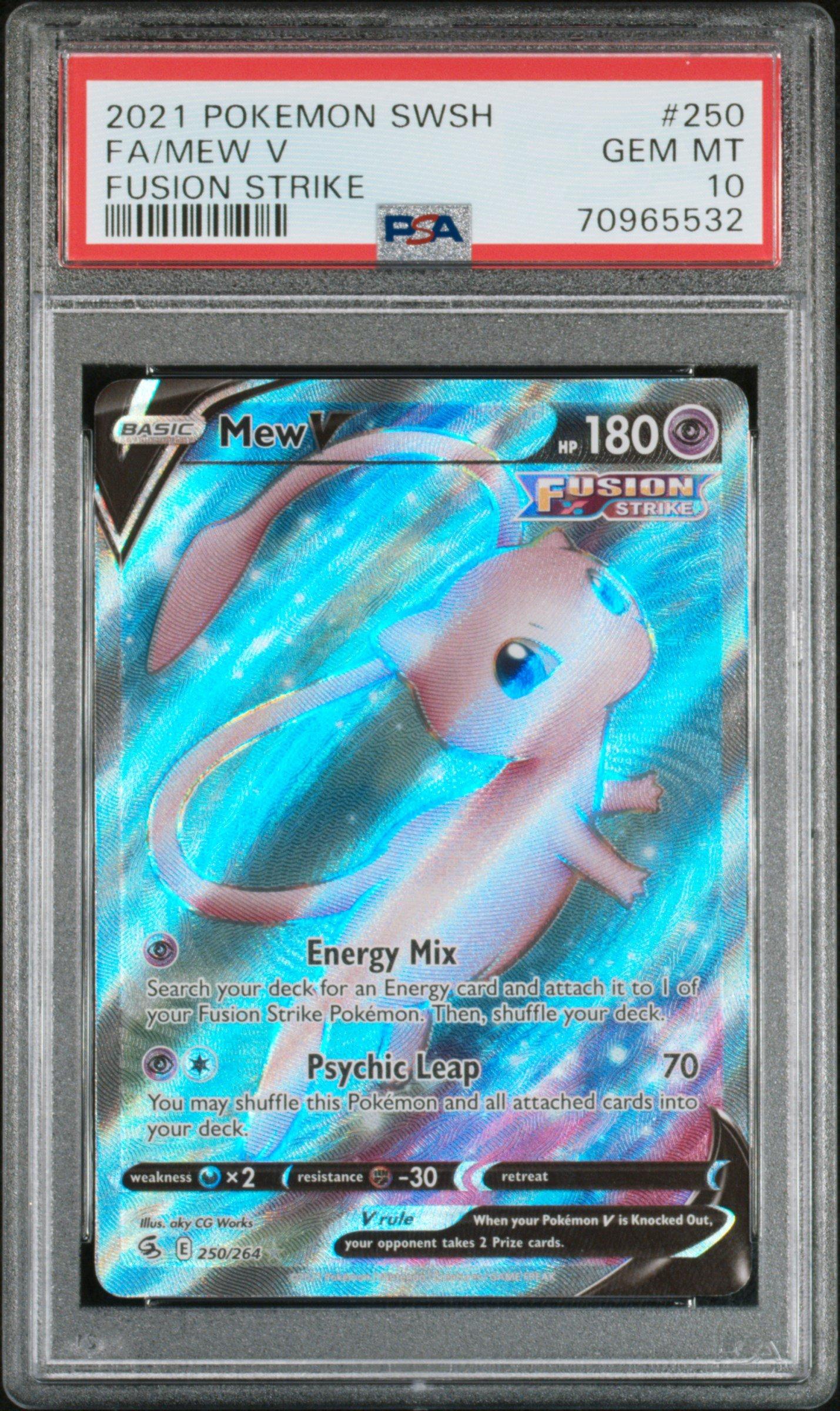2021 Pokemon Sword & Shield Fusion Strike Fa/mew V PSA