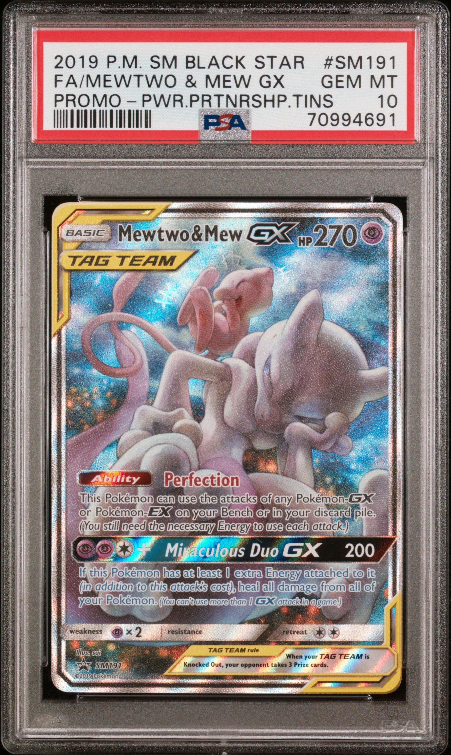 Pokemon Mewtwo & Mew top GX SM191