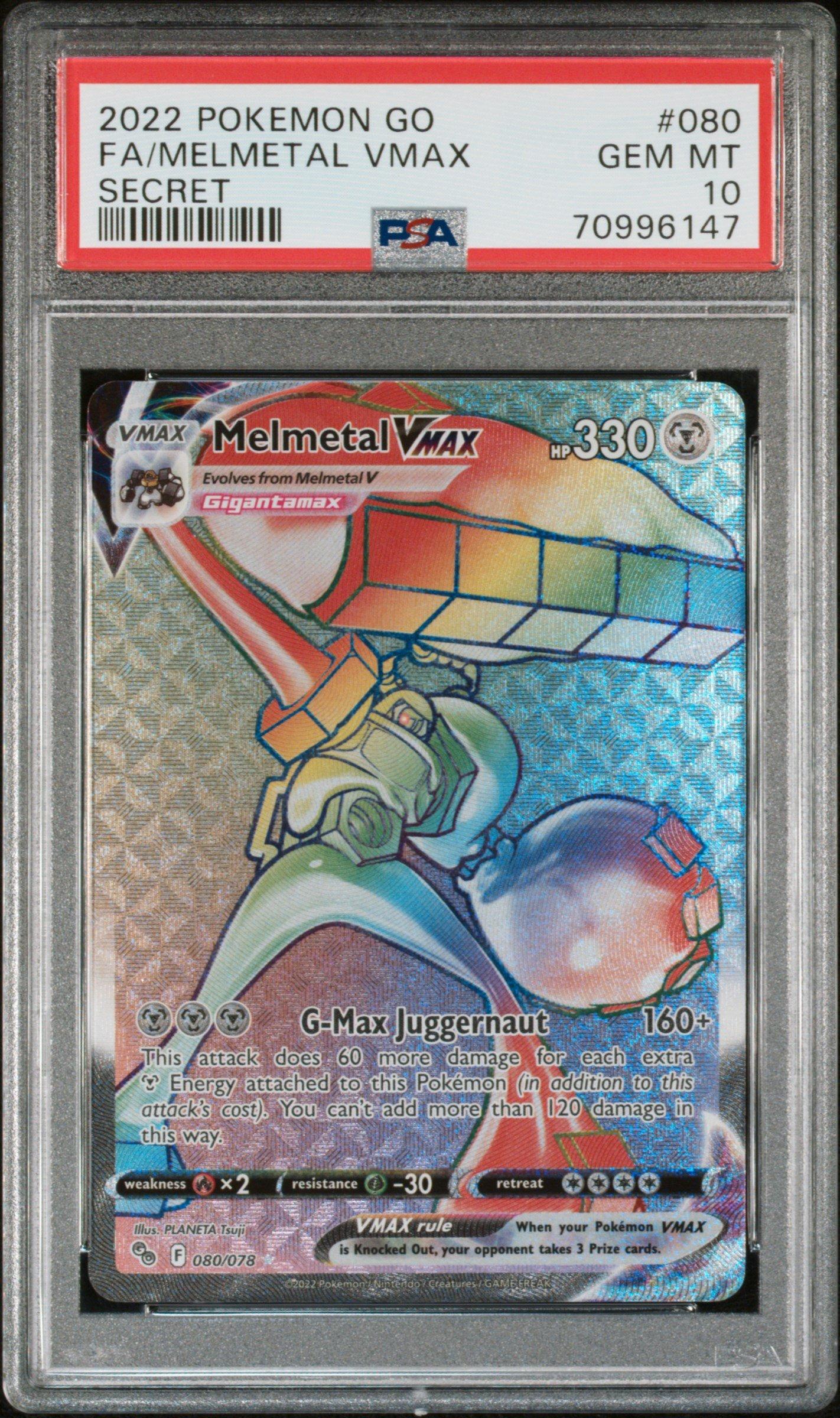 2022 Pokemon Go 080 Full Art/melmetal Vmax Secret PSA