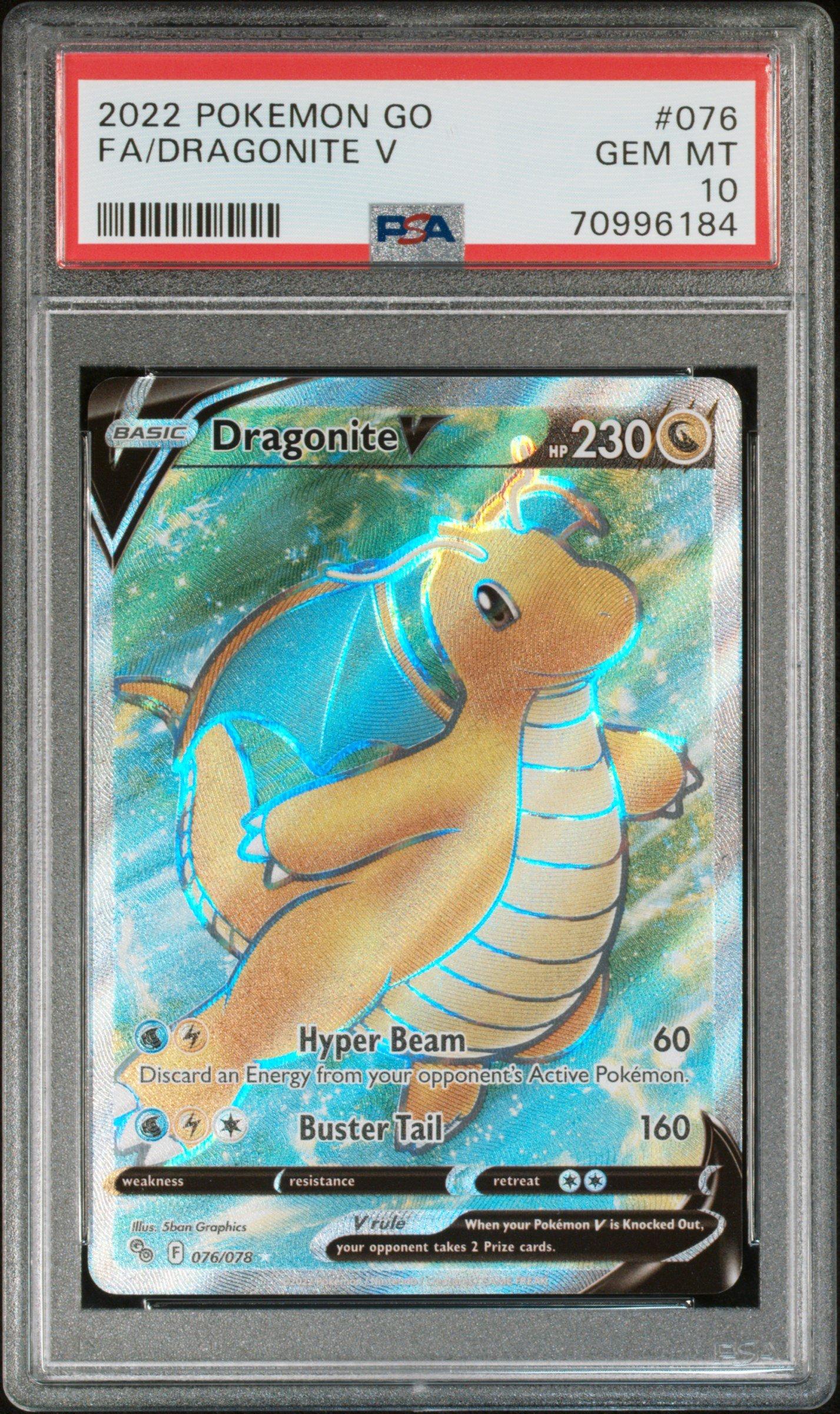 2022 Pokemon Go 076 Full Art/dragonite V PSA 10 | GameStop