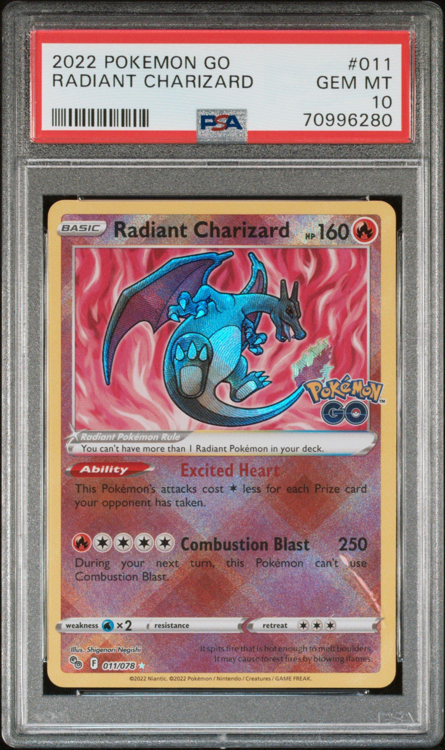 2022 Pokemon Go 011 Radiant Charizard PSA 10 | GameStop