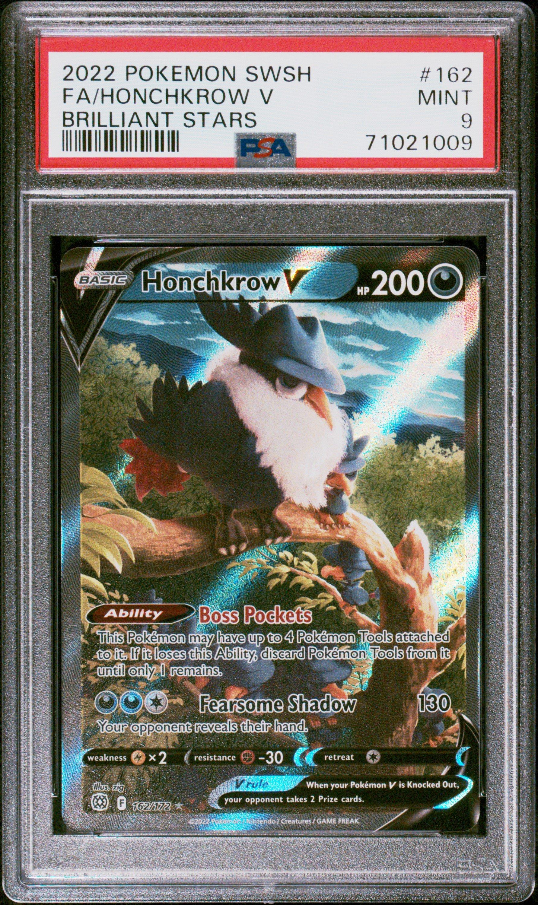 2022 Pokemon Sword & Shield Brilliant Stars 162 Full Art/honchkrow