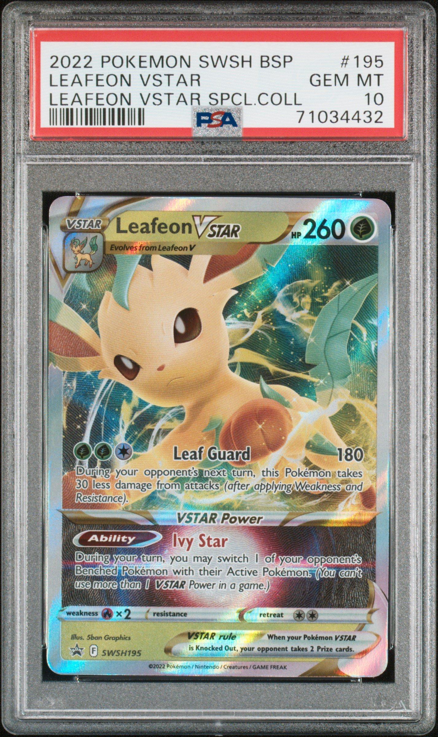 2022 Pokemon Swsh Black Star Promo 195 Leafeon Vstar Leafeon Vstar ...