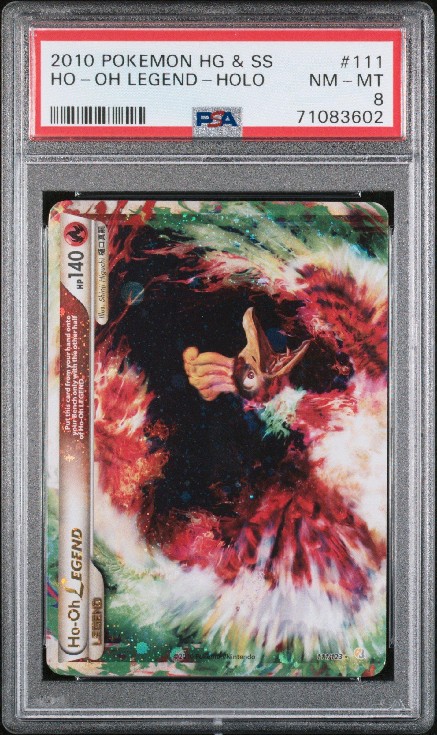 2010 Pokemon Heartgold & Soulsilver 111 Hooh Legendholo PSA 8 GameStop