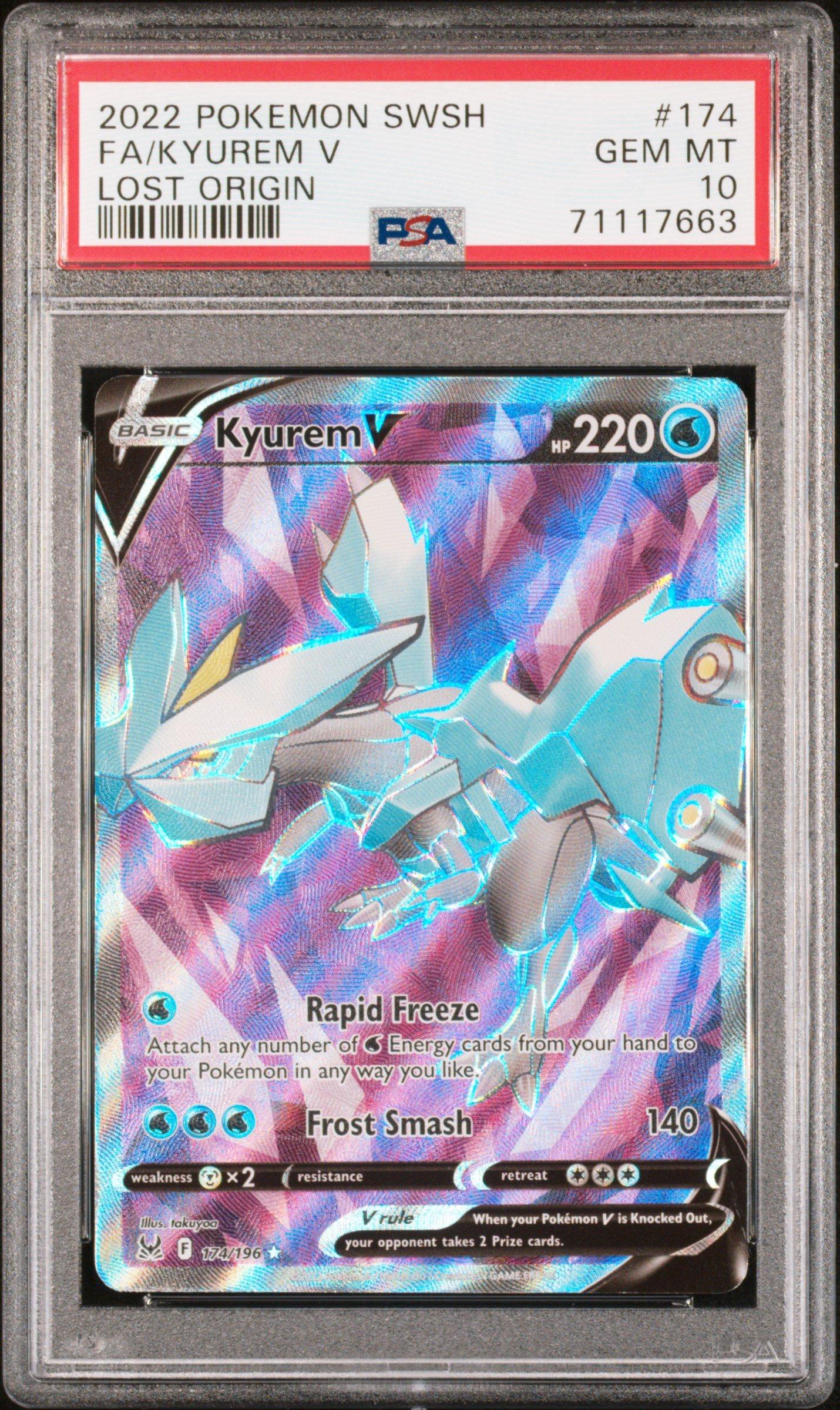 2022 Pokemon Sword & Shield Lost Origin 174 Fa/kyurem V PSA 10