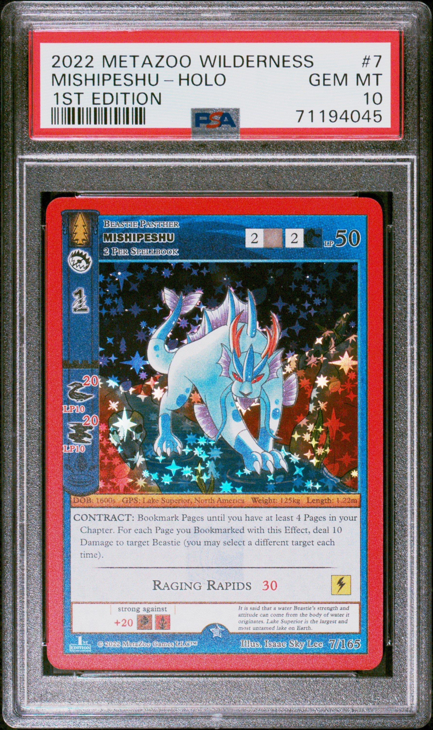 2022 Metazoo Wilderness 7 Mishipeshu-holo 1st Edition PSA 10