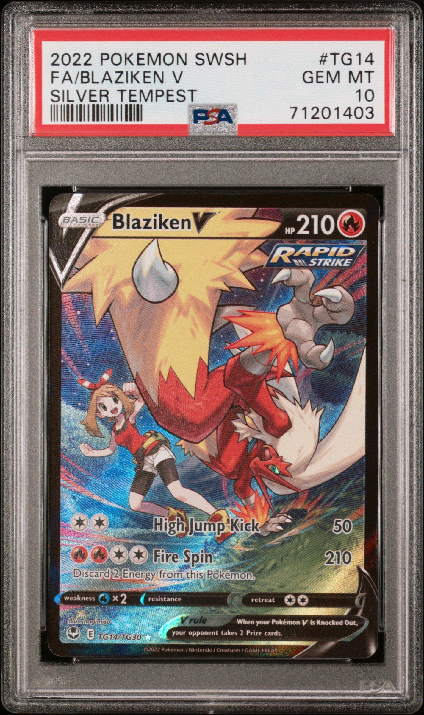 2022 Pokemon Sword & Shield Silver Tempest Tg14 Full Art/blaziken