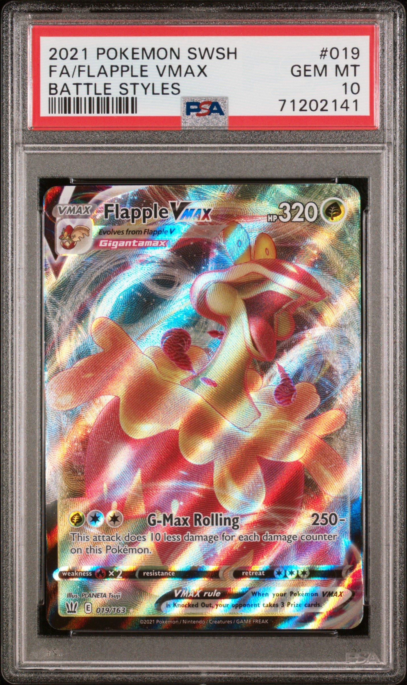 psa graded cards gamestop 2021 Pokemon Sword & Shield Battle Styles 019 Full Art/flapple Vmax PSA 10 Graded  Card