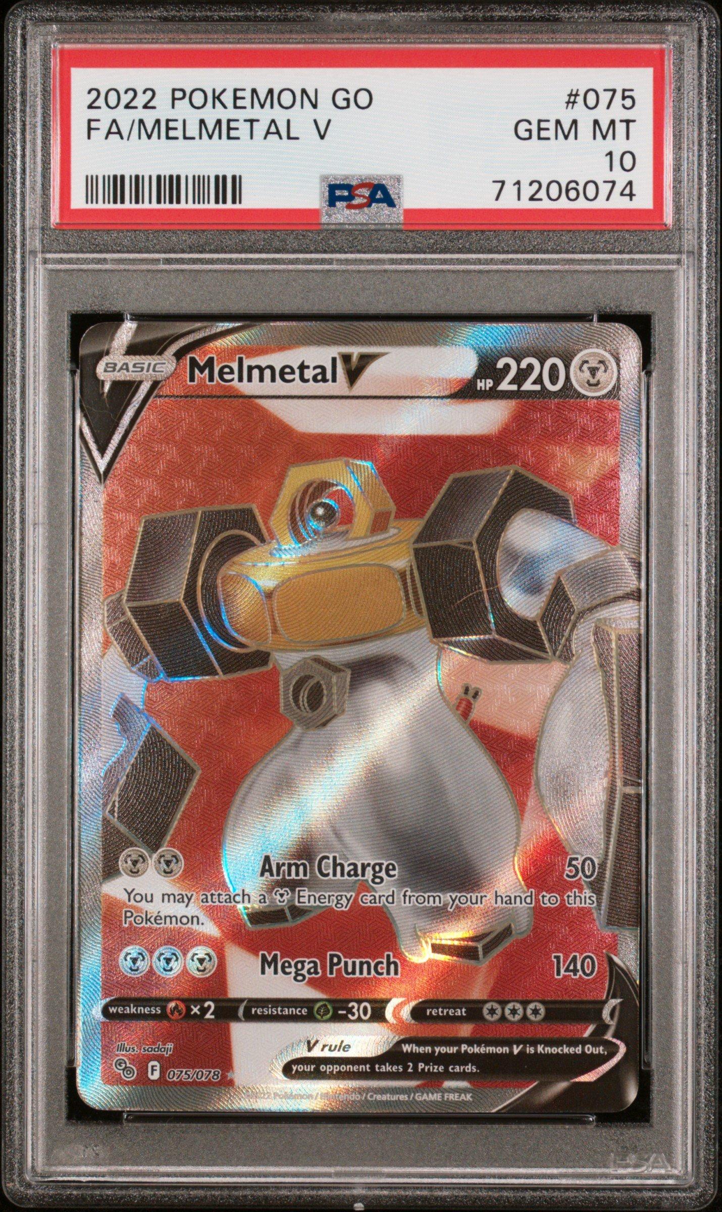 ポケモンメタル 2022 Pokemon Go 075 Full Art/melmetal V PSA 10 Graded Card | GameStop