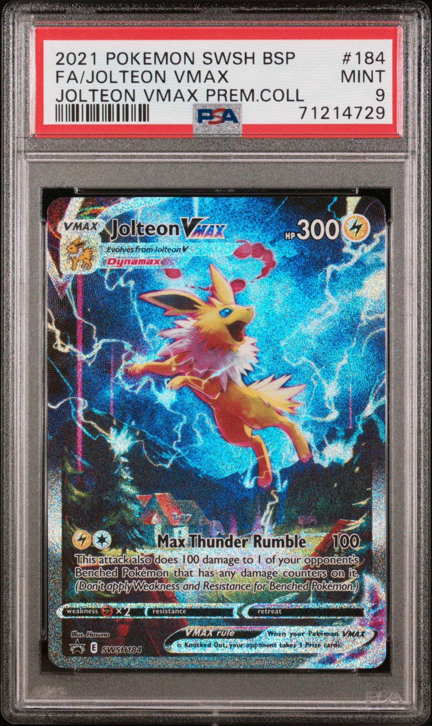 2021 Pokemon Swsh Black Star Promo 184 Full Art/jolteon Vmax