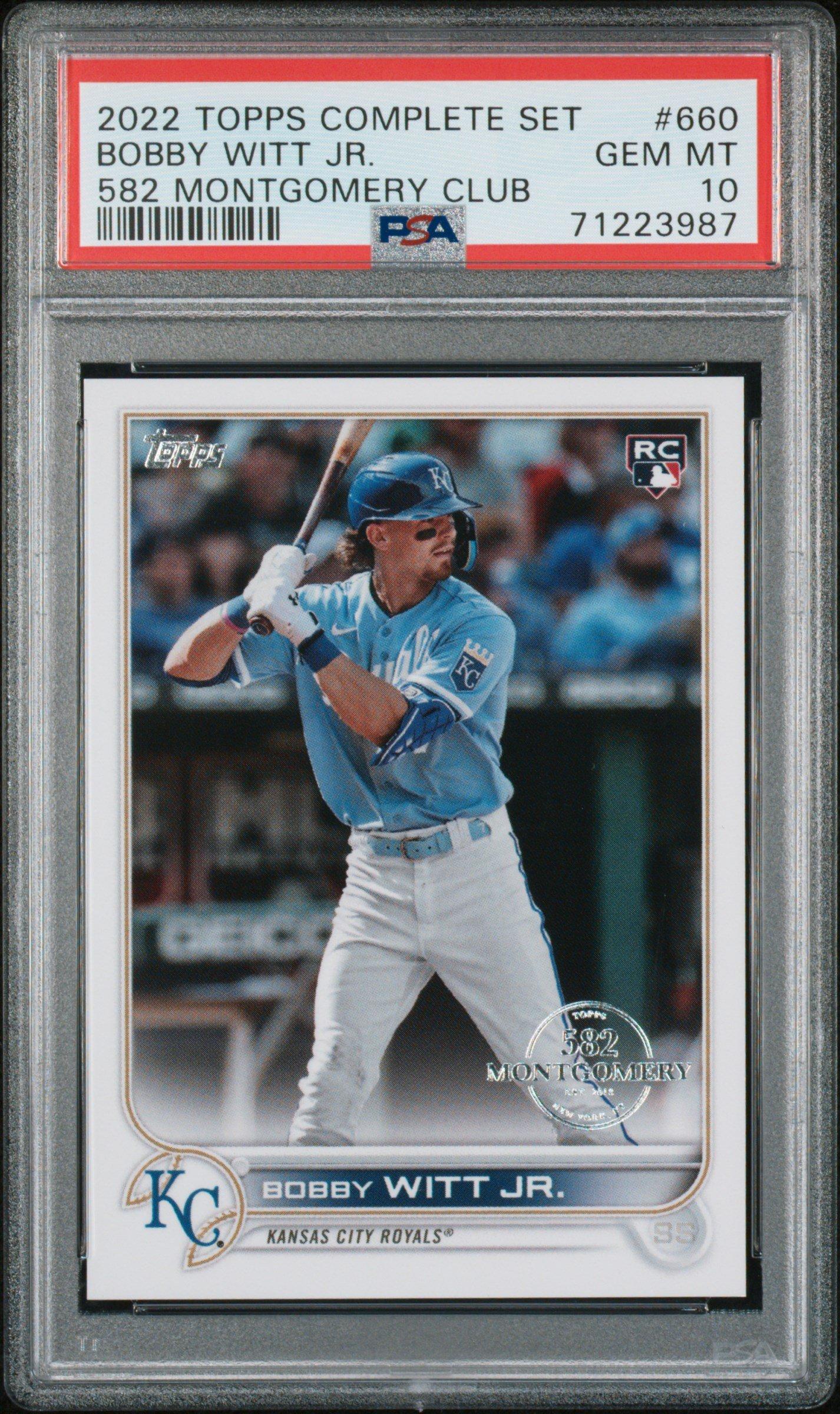 2022 Topps Complete Set 660 Bobby Witt Jr. 582 Montgomery Club PSA 