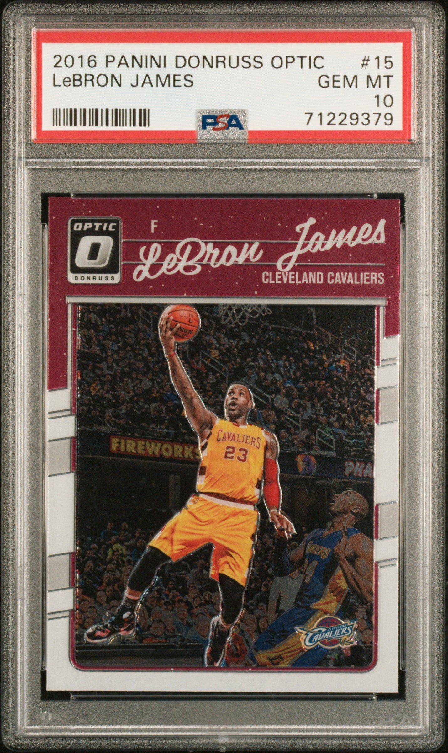 2016 Panini Donruss Optic 15 Lebron James PSA 10 Graded Card 