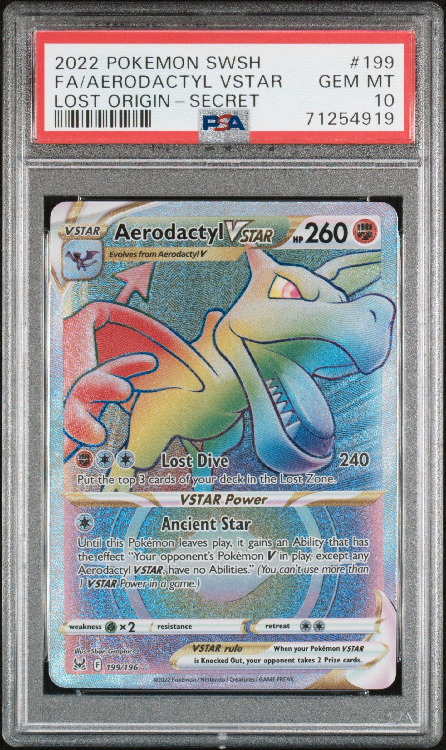 2022 ポケモンカード Aerodactyl V PSA 10 PSA 10 Gem Mint Aerodactyl V 106/100 Lost Abyss Full Art 2022